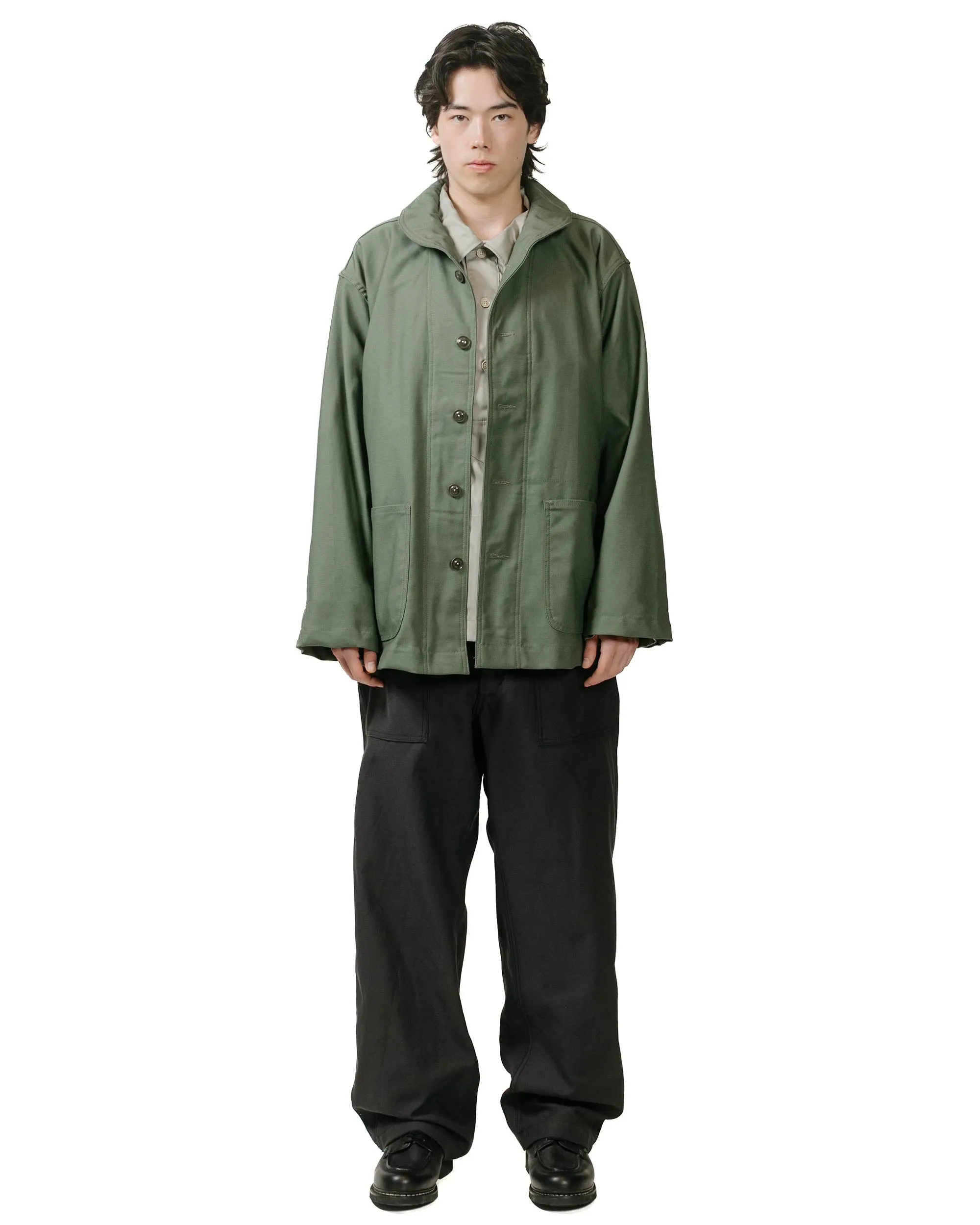 Comfortable Thin Concert Jacket Engineered Garments Workaday Fatigue Pant Black Cotton Reverse Sateen