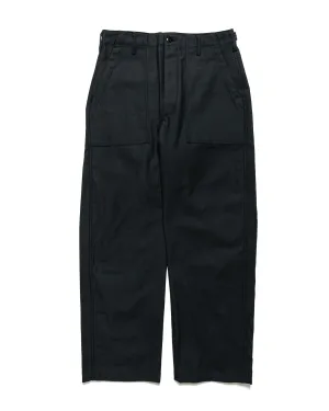 Back Detail Wind - Resistant Fabric Engineered Garments Workaday Fatigue Pant Black Cotton Reverse Sateen