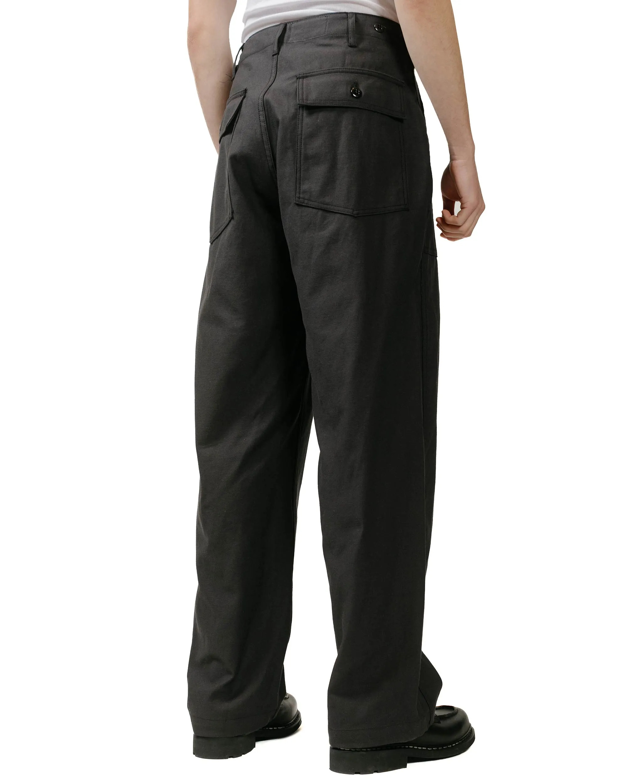 Engineered Garments Workaday Fatigue Pant Black Cotton Reverse Sateen Early