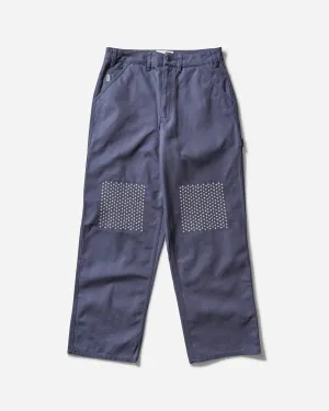 Comfortable Trendy Wear Stonewashed Men'S Sashiko Carpenter Pants Thunder Blue / Phantom