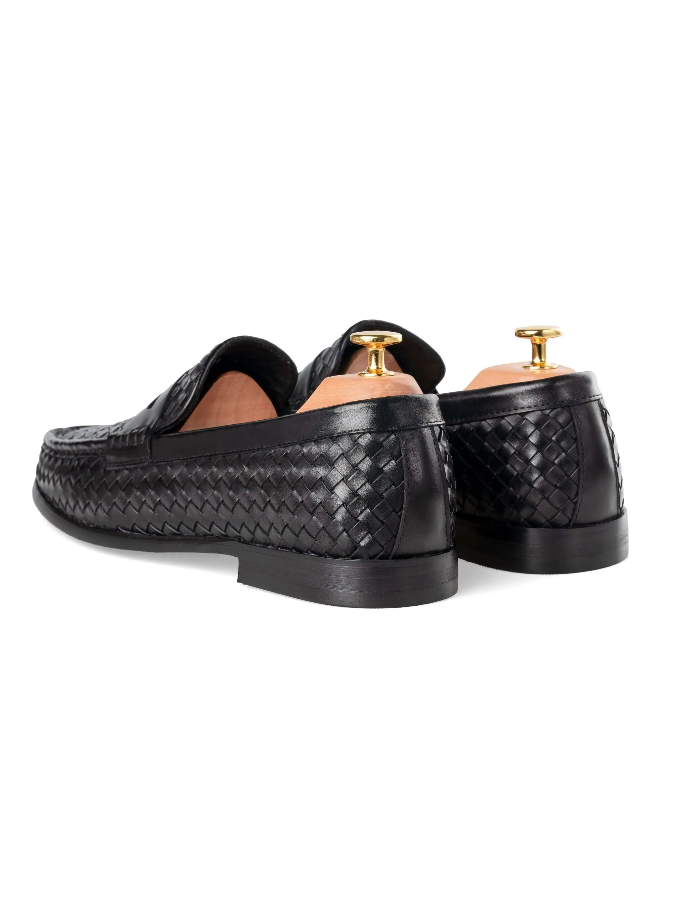 Marco Penny Loafer - Black Woven Leather Bring the Heat