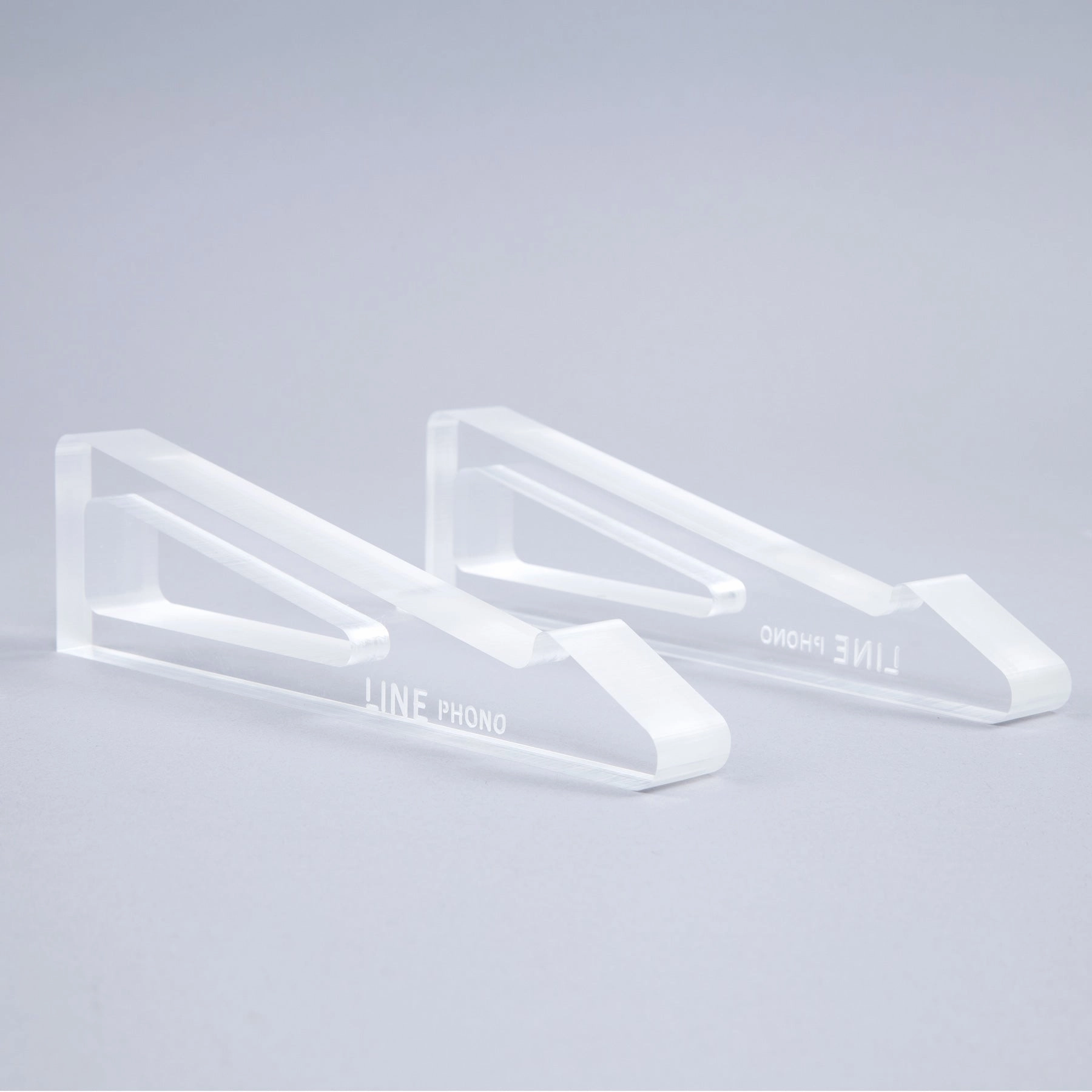Line Phono: Acrylic Angler Speaker Stands