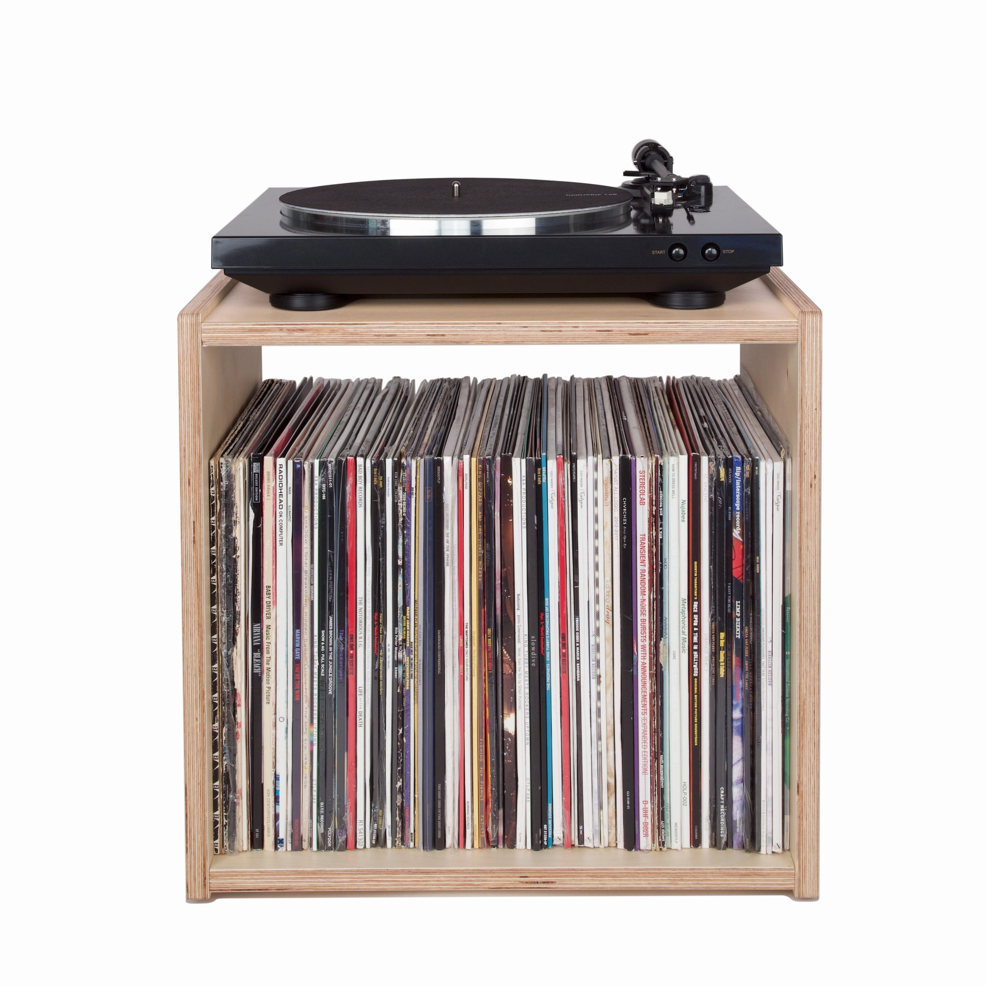 Line Phono: Cube Turntable Stand / Record Storage hi-fi DAC amp combo,hi-fi speaker impedance matcher,hi-fi RCA switch