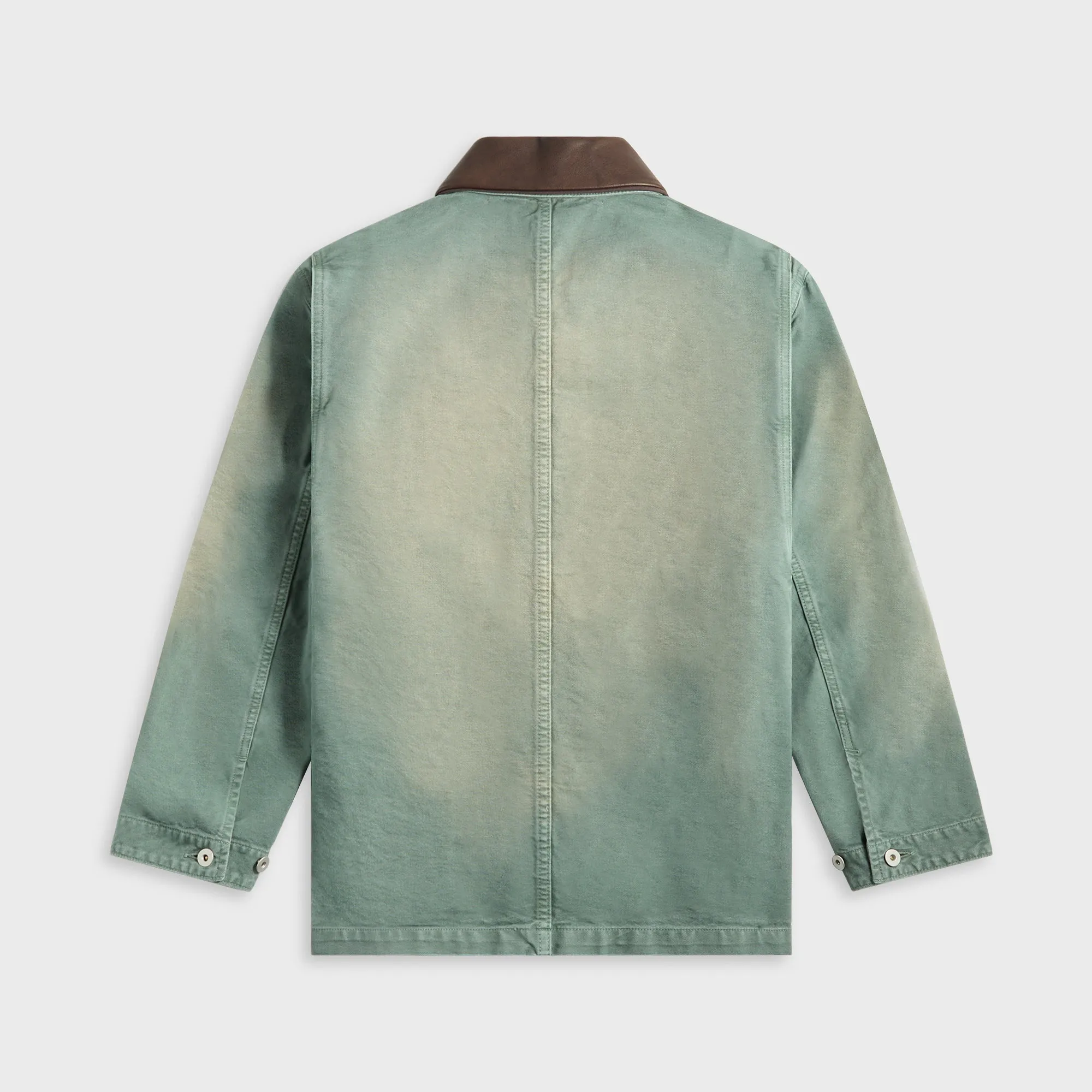 Auralee Organic Cotton Duck Blouson - Ash Green Comfortable Underarm Lightweight And Movable