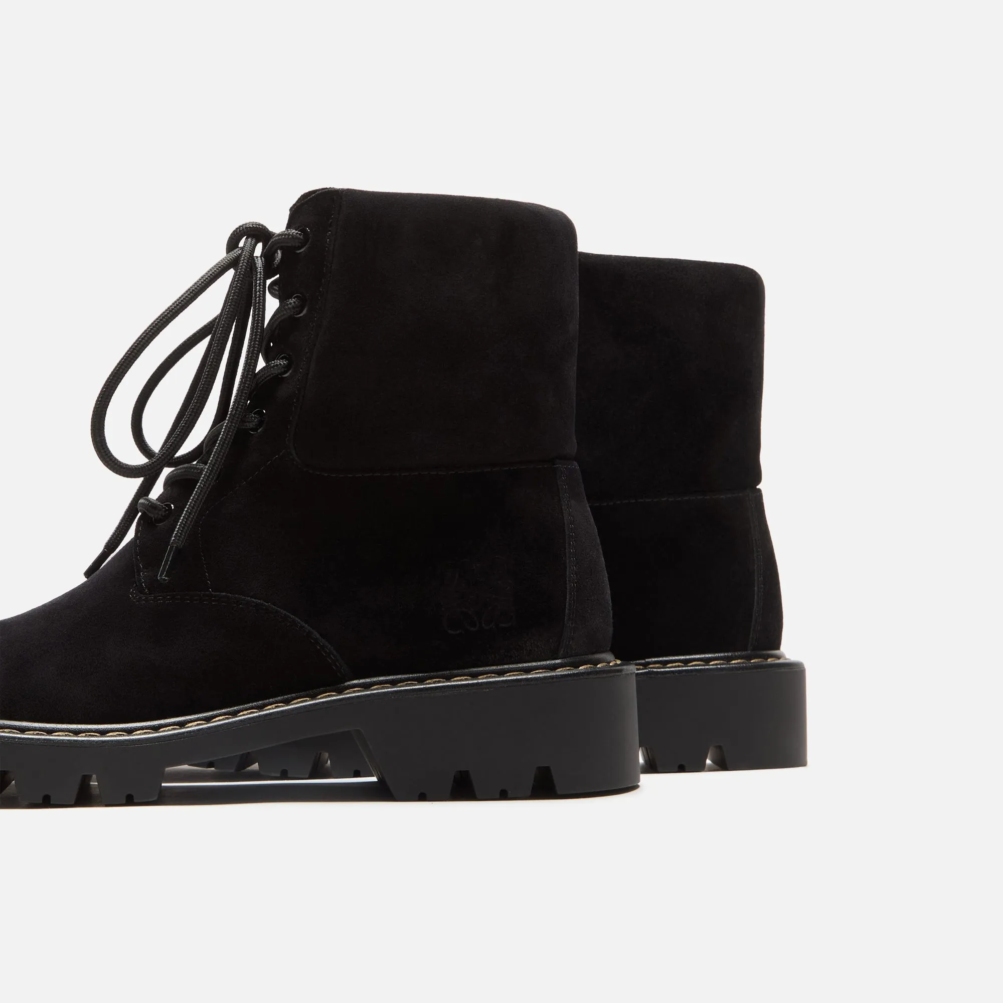 Loewe Sierra Combat Ankle Boot - Black / Medium Tabacco Comfort Focused Breathable Mesh"