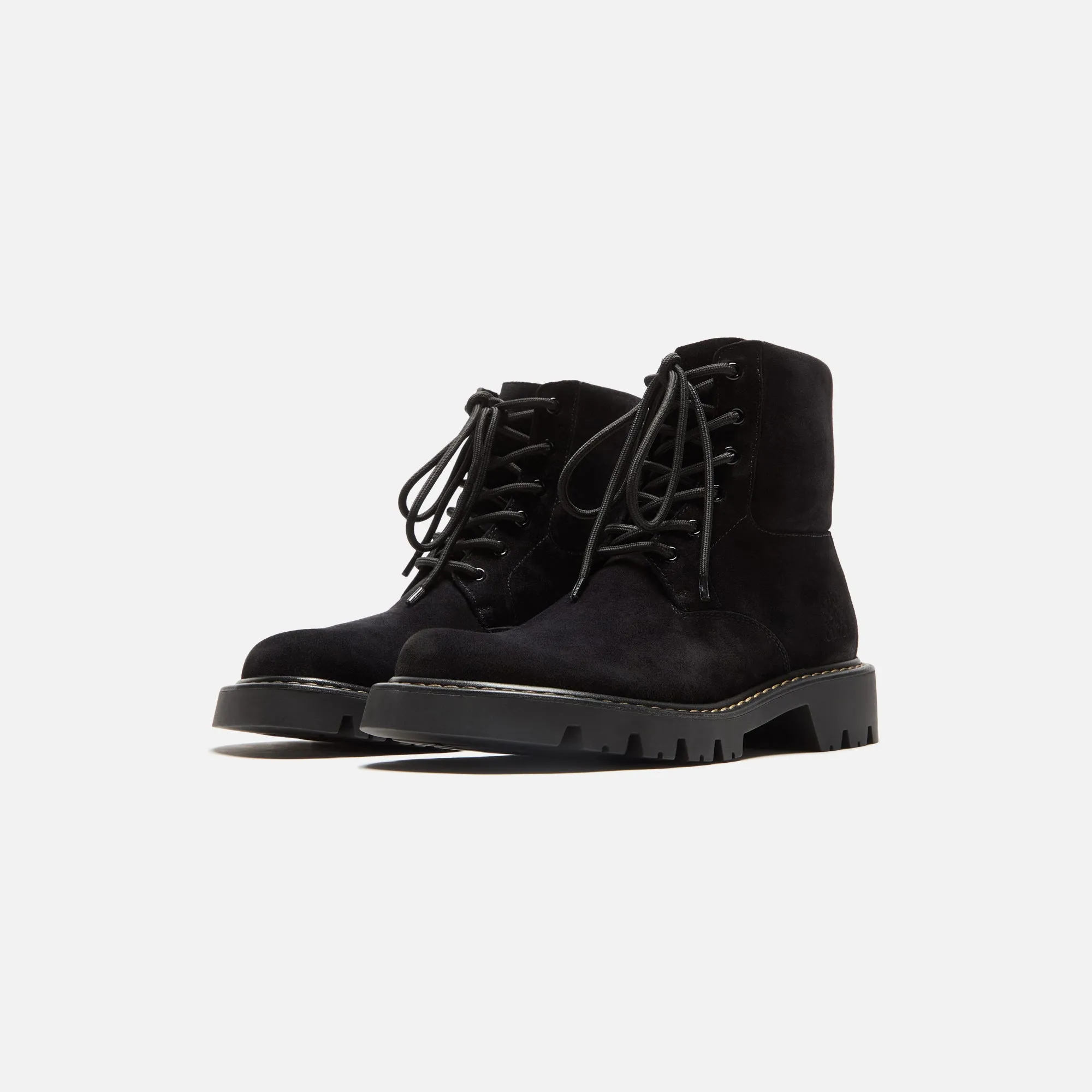Loewe Sierra Combat Ankle Boot - Black / Medium Tabacco Sweetest Day Sale