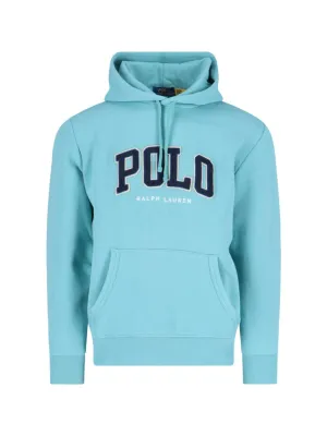 Pull à capuche avec logo - Bleu clair