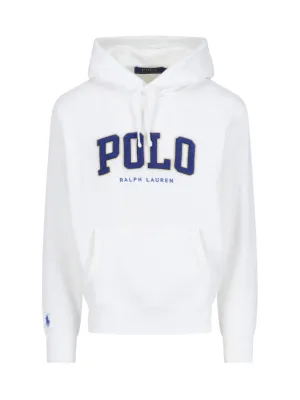Pull à capuche avec logo - Blanc