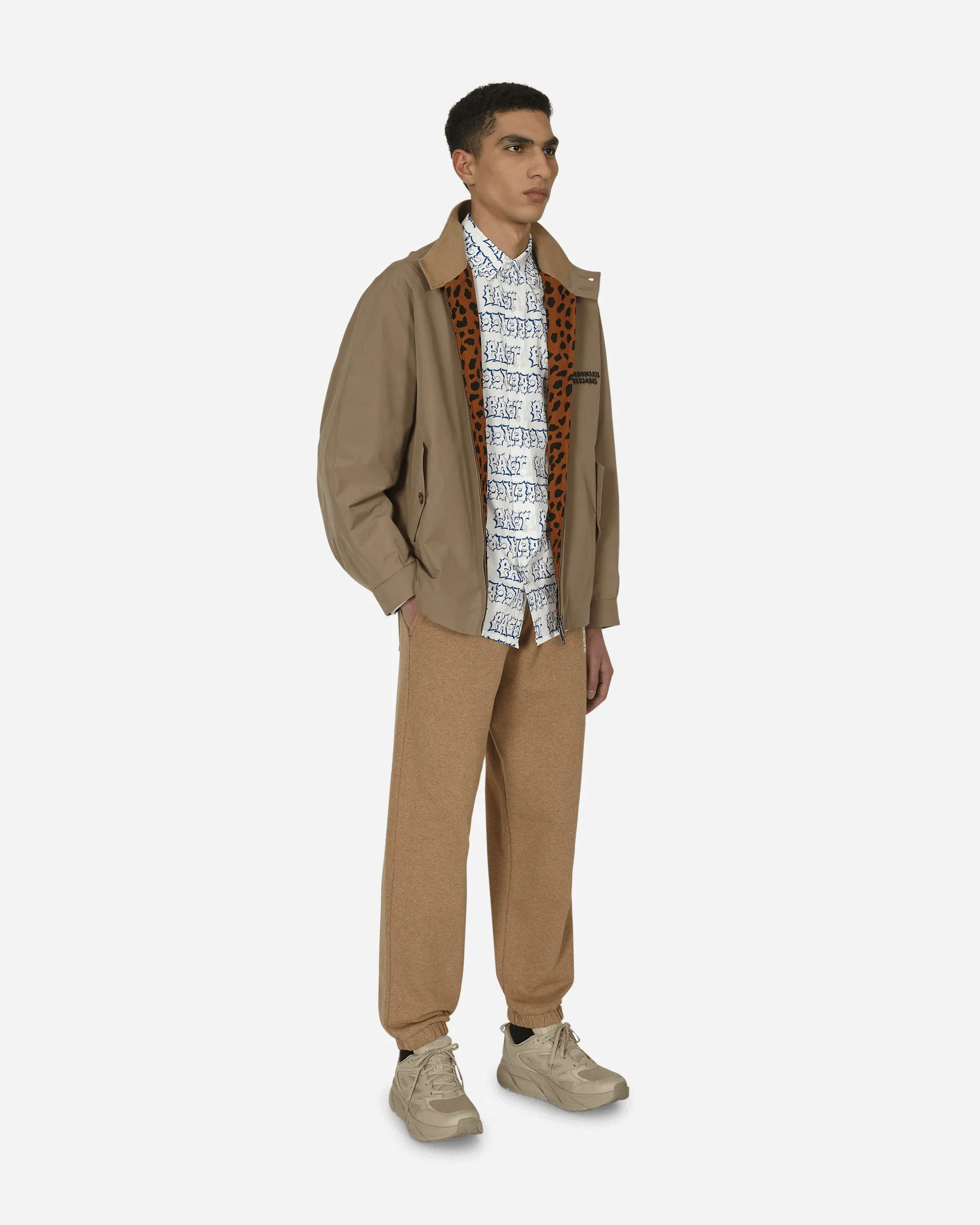 Logo Sweatpants Brown Short Strap
