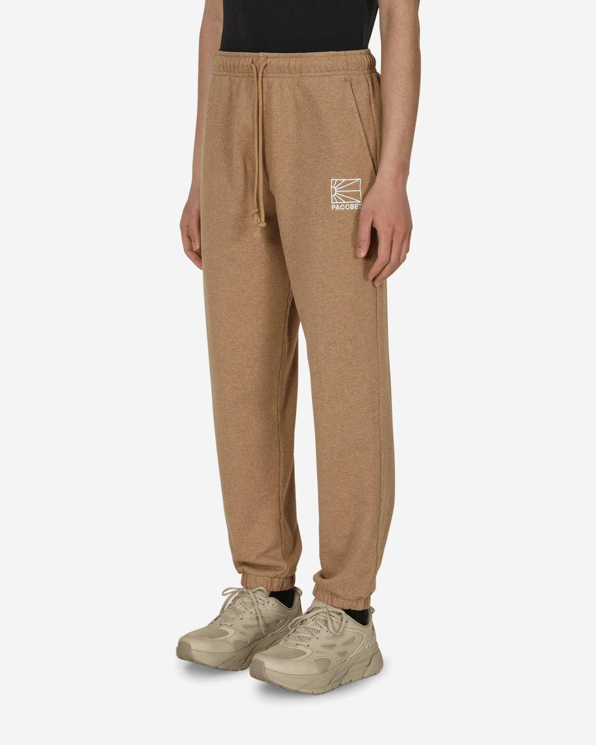 Logo Sweatpants Brown Layerable Feature Metallic Print