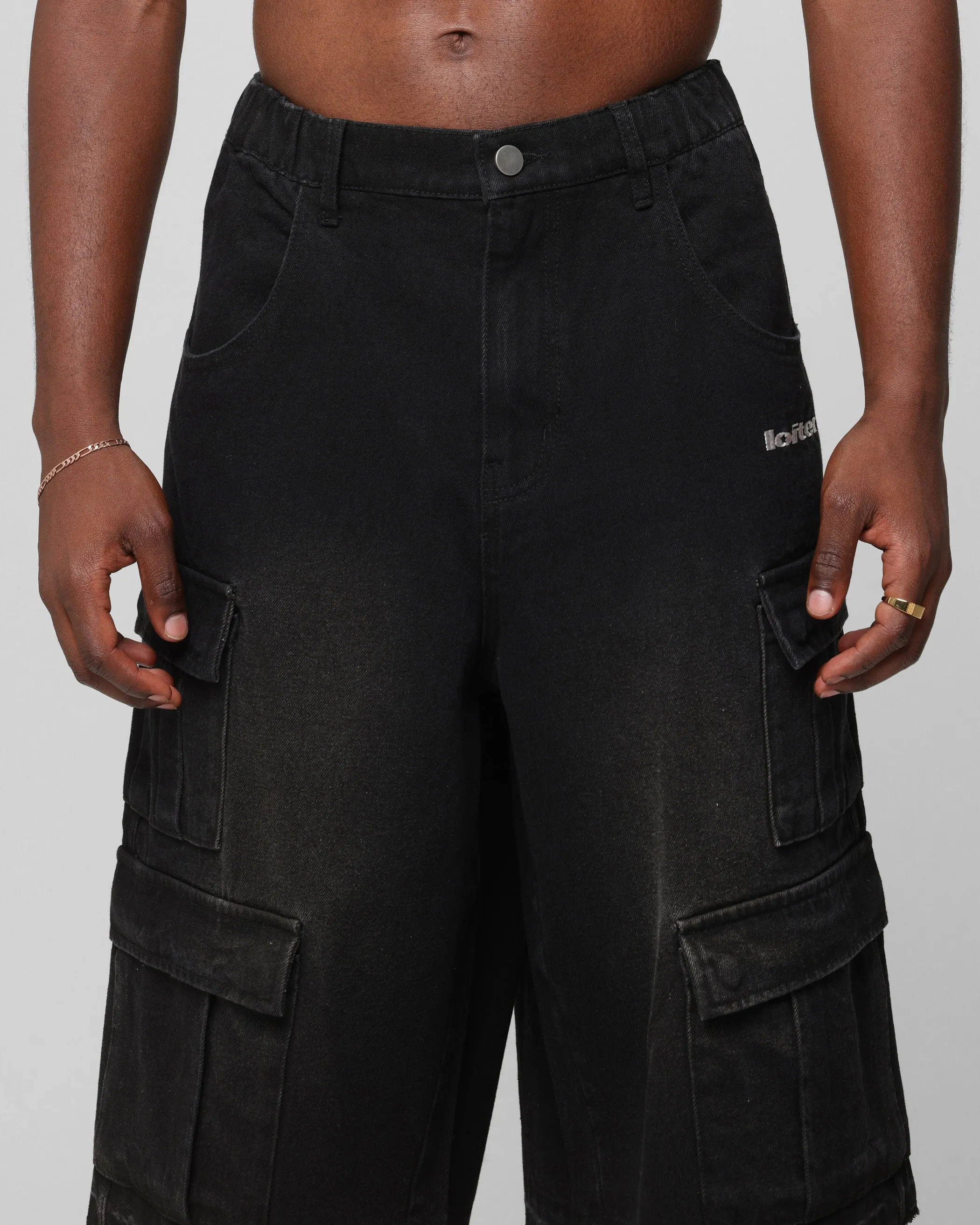 Pantalon Loiter 3/4 Lavé Noir