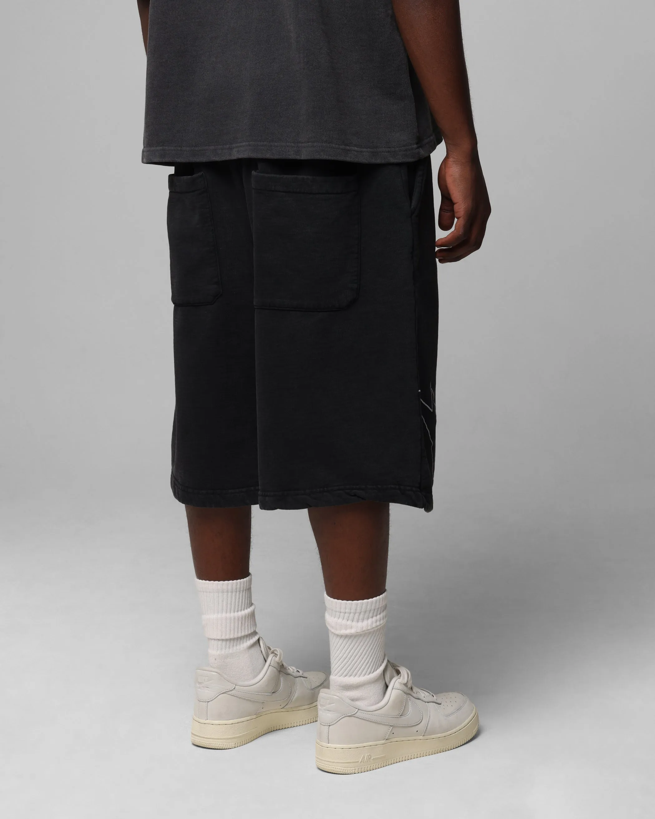 Short en polaire technique foncé Loiter Performance lavé charbon