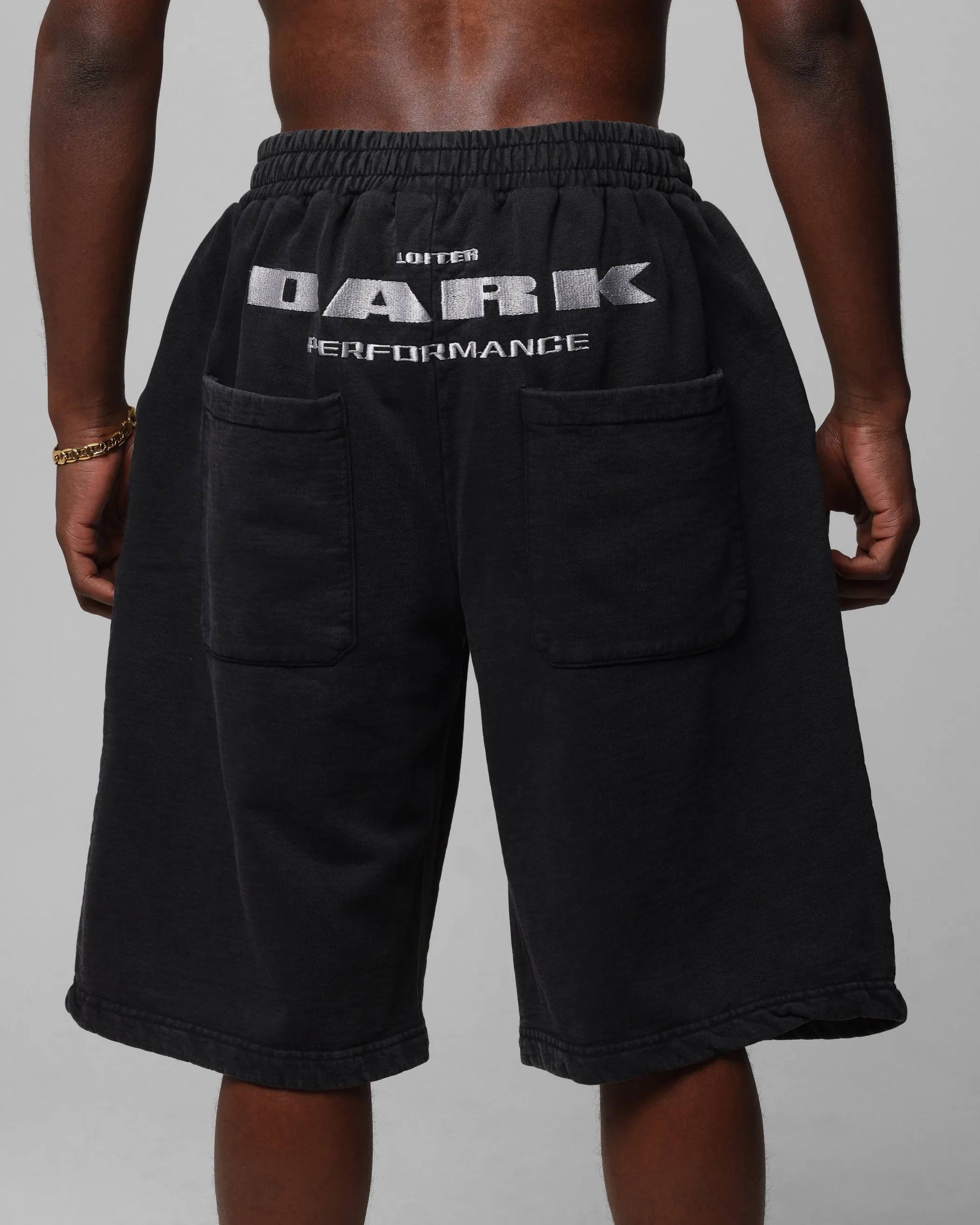 Short en polaire technique foncé Loiter Performance lavé charbon