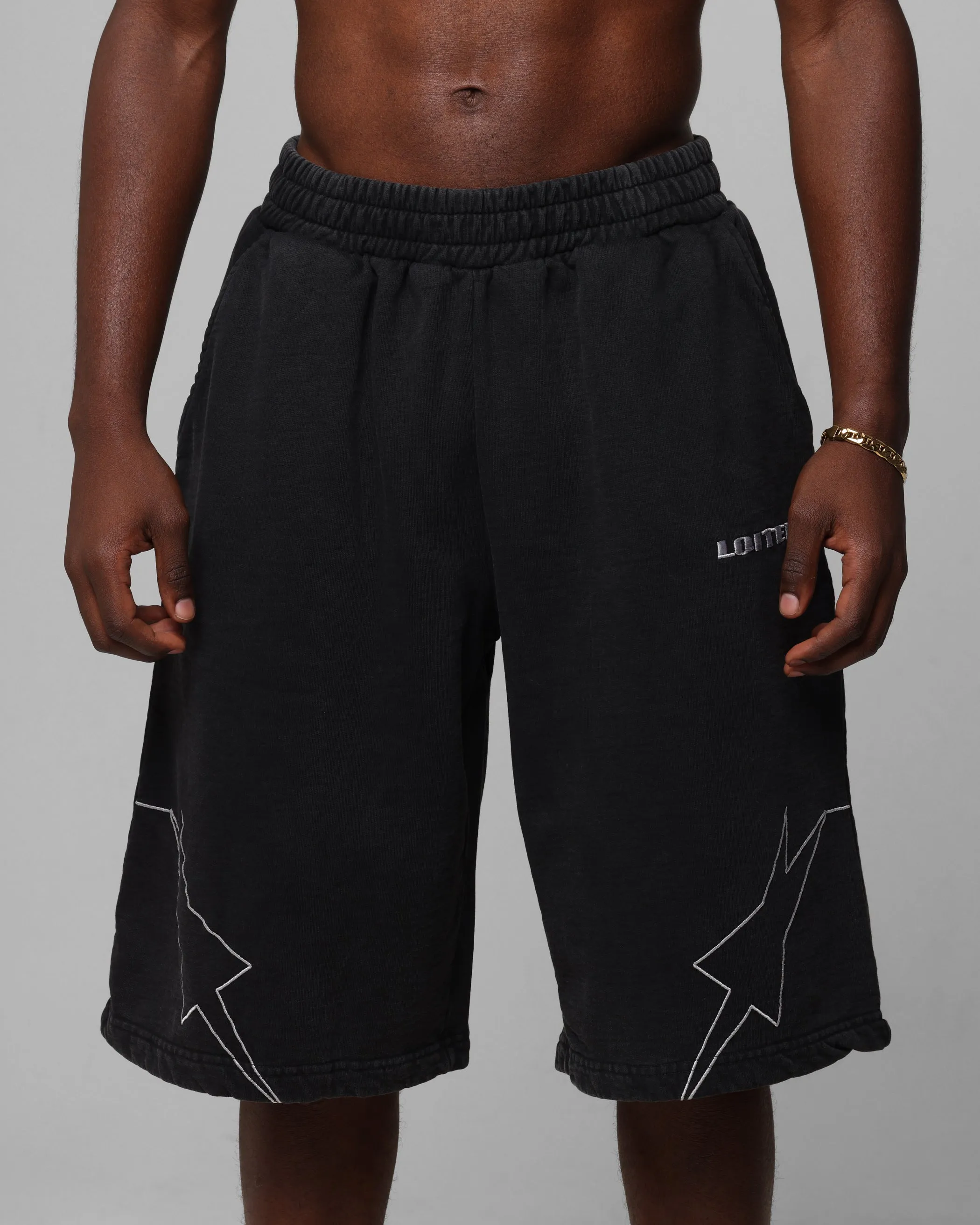 Short en polaire technique foncé Loiter Performance lavé charbon