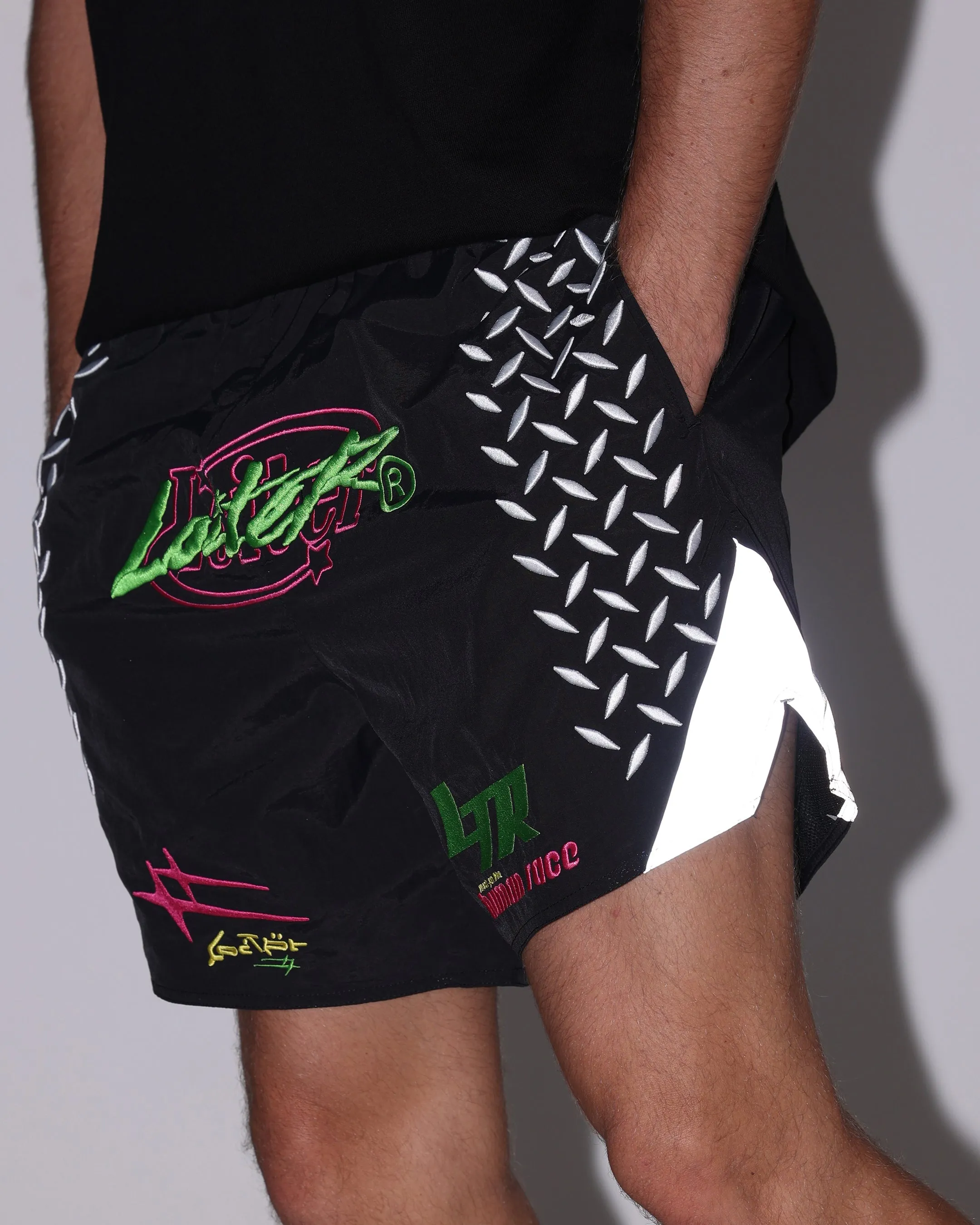 Short de marche Loiter Instinct Noir/Vert/Rouge