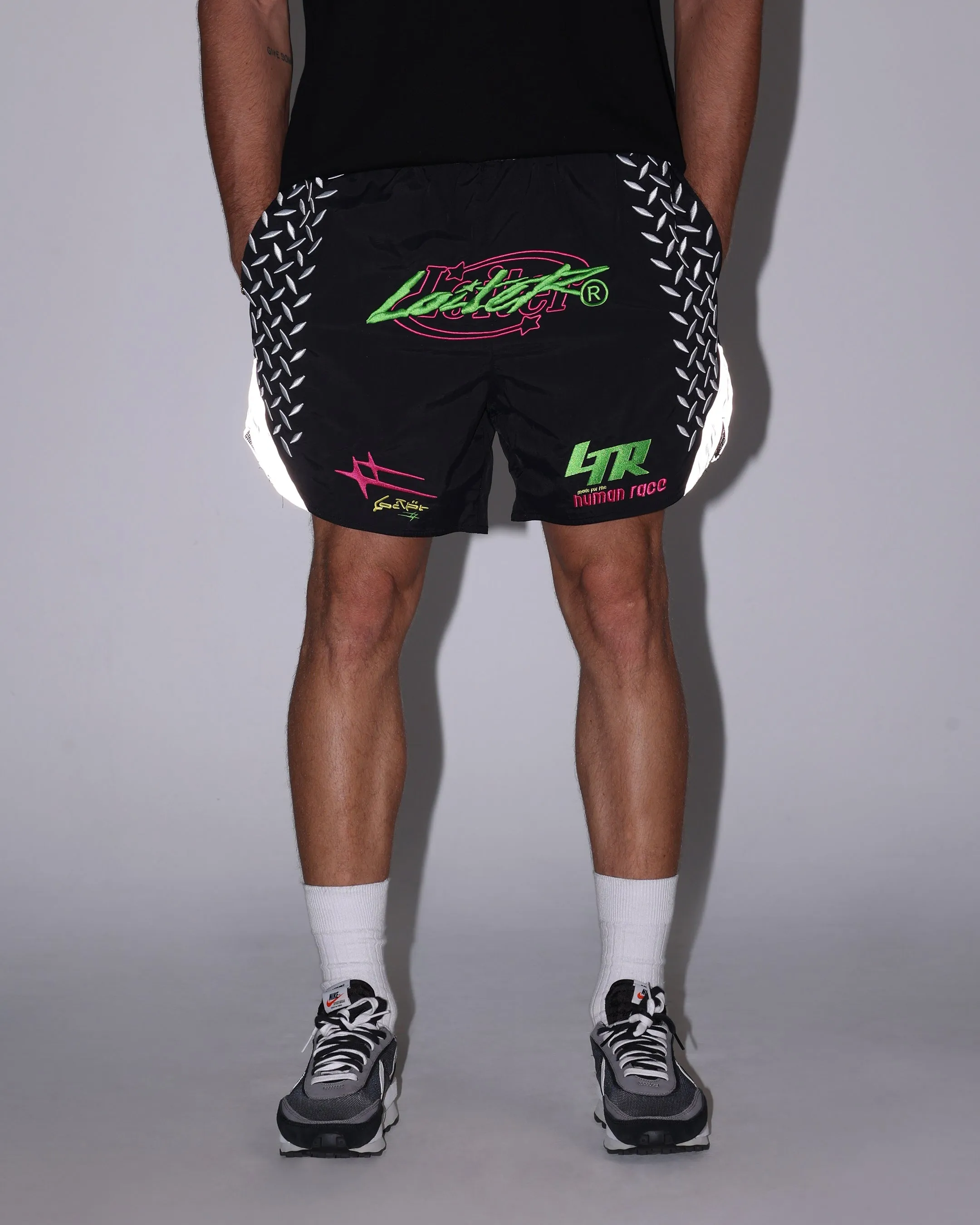 Short de marche Loiter Instinct Noir/Vert/Rouge