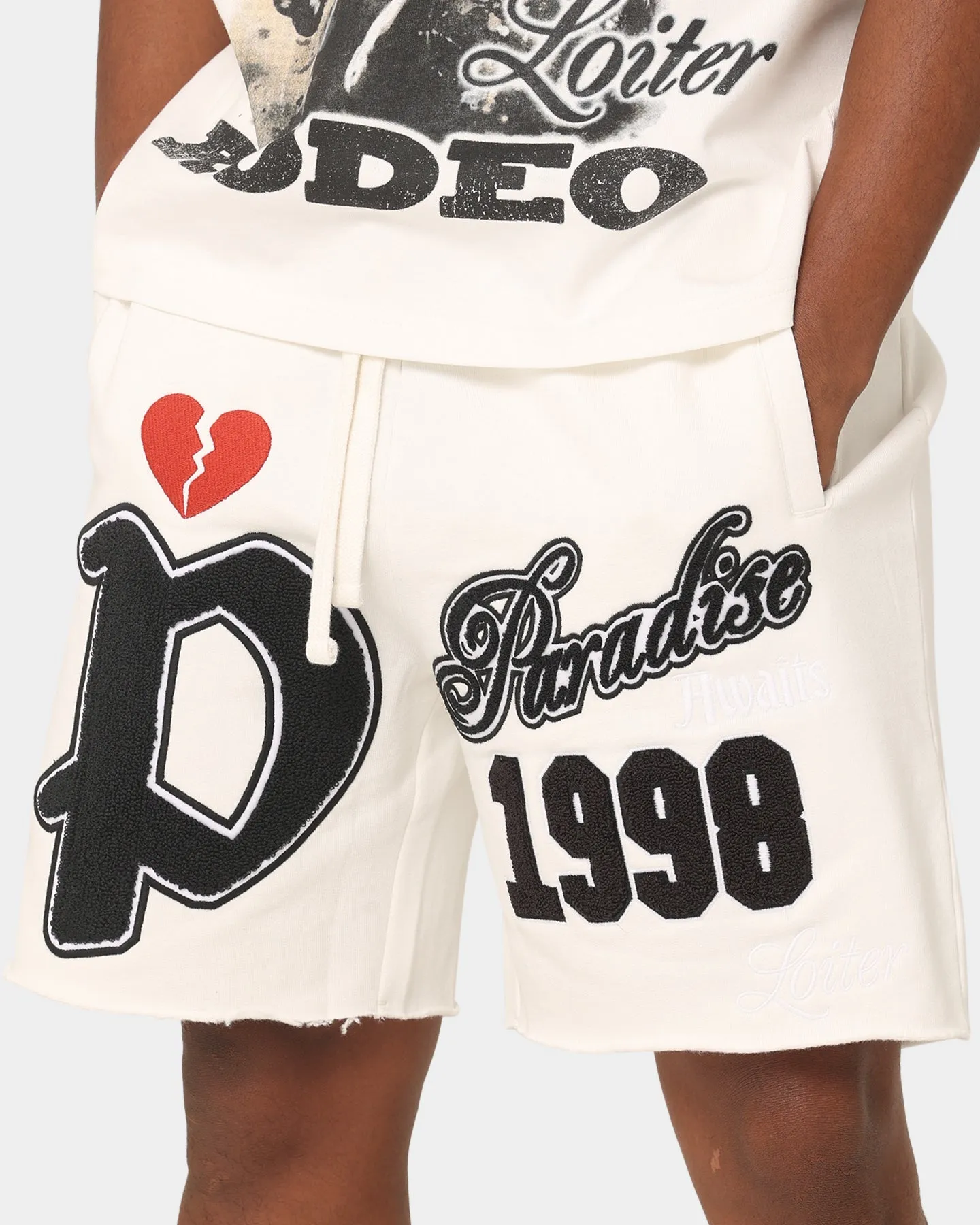 Loiter Paradise Shorts en polaire Blanc