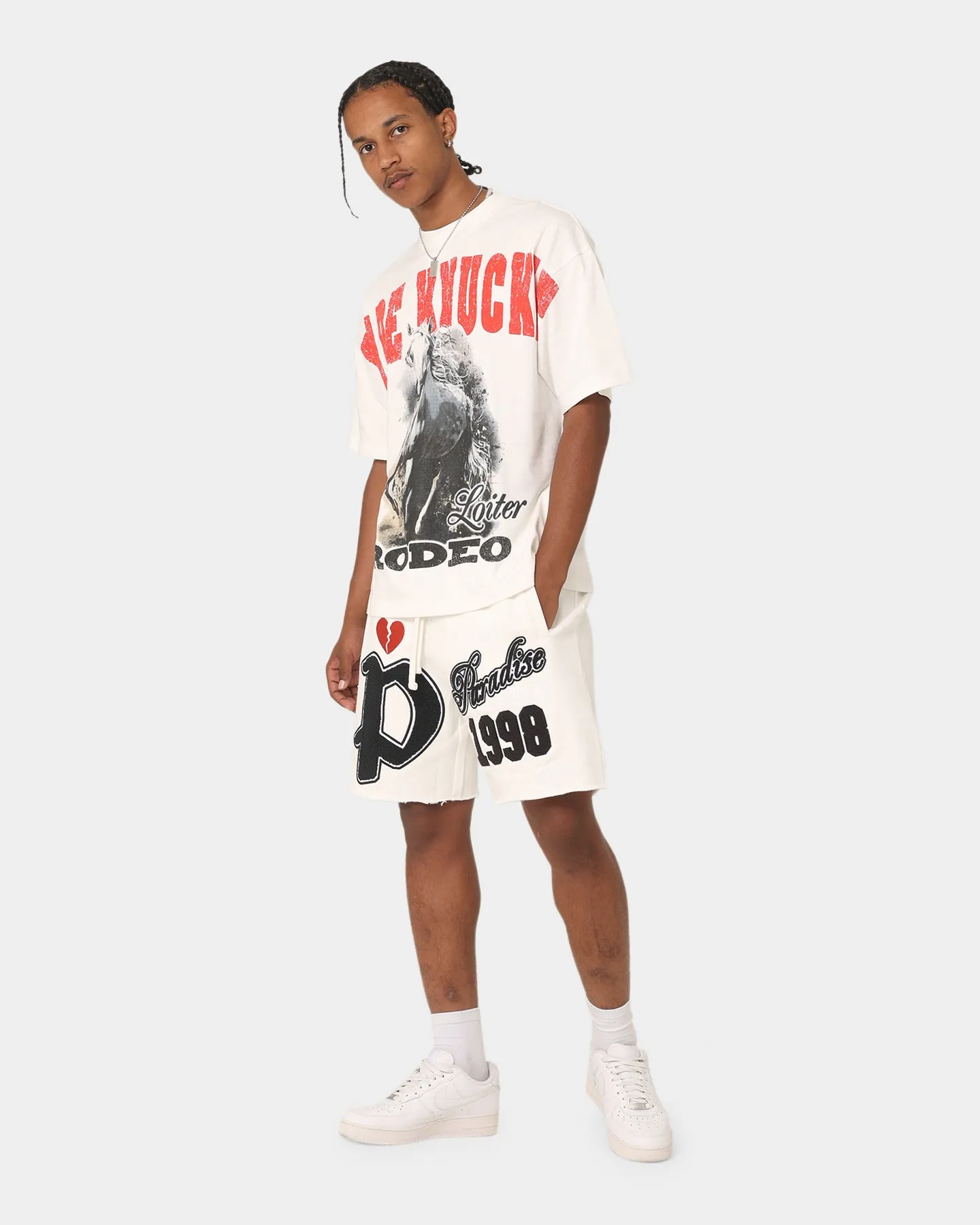 Loiter Paradise Shorts en polaire Blanc