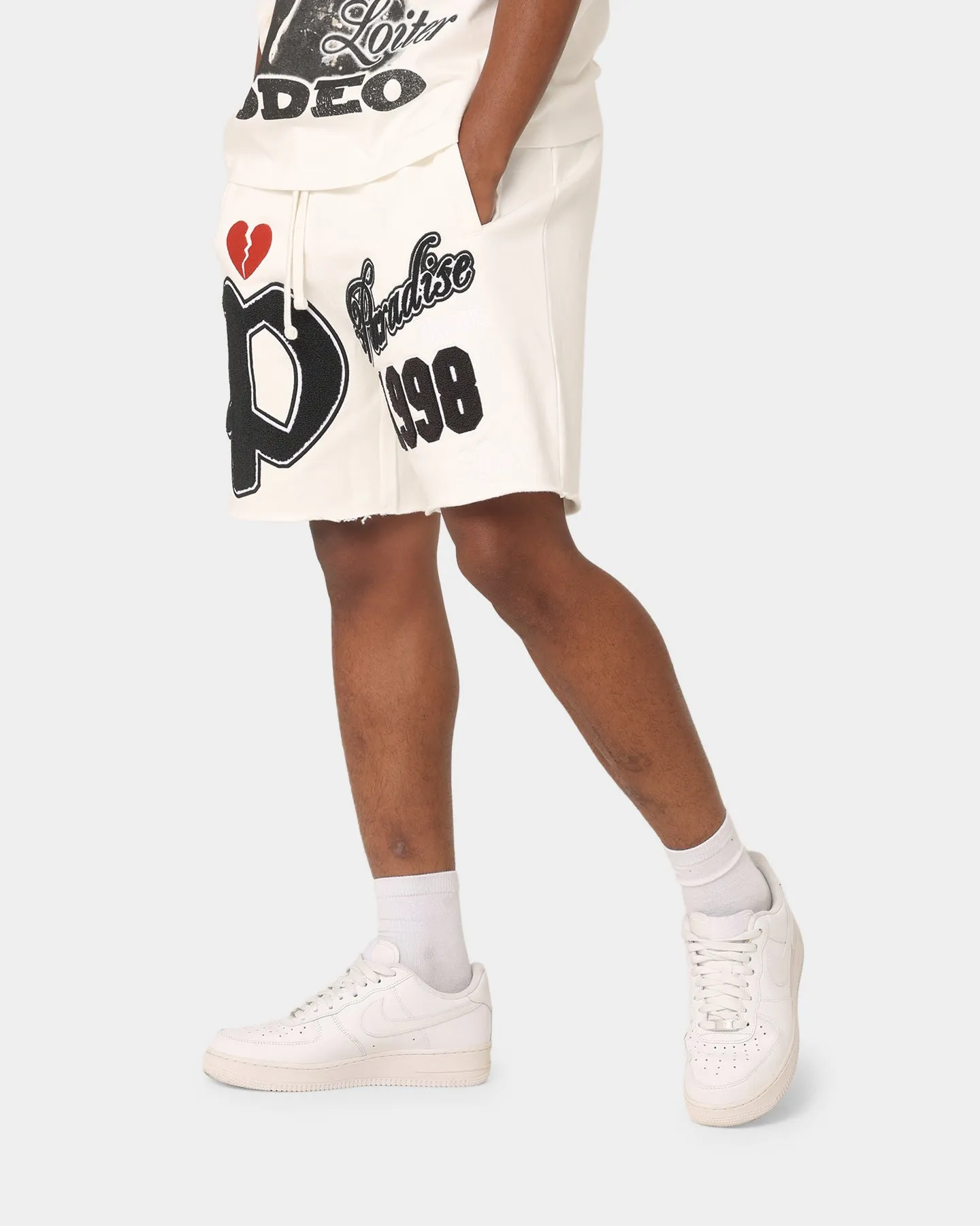 Loiter Paradise Shorts en polaire Blanc