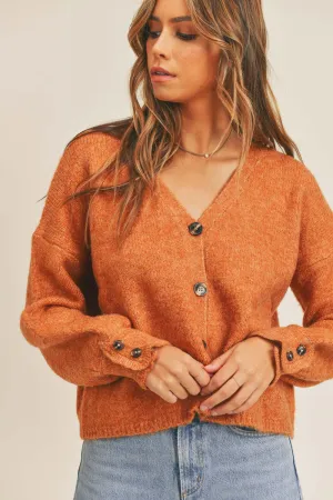 Cardigan à boutons manches longues
