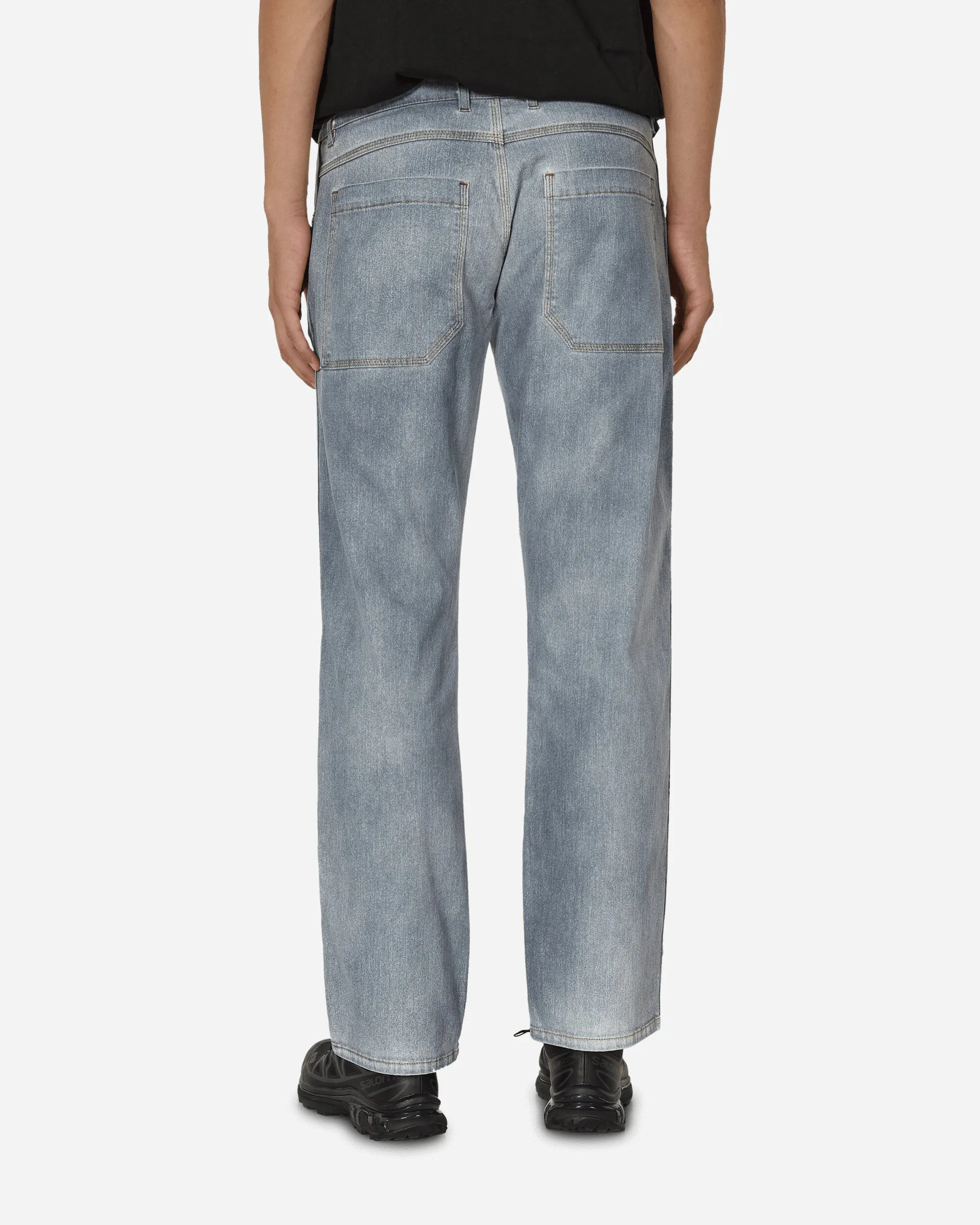 Mokollur Denim Pants Indigo Snap - Fastened Style