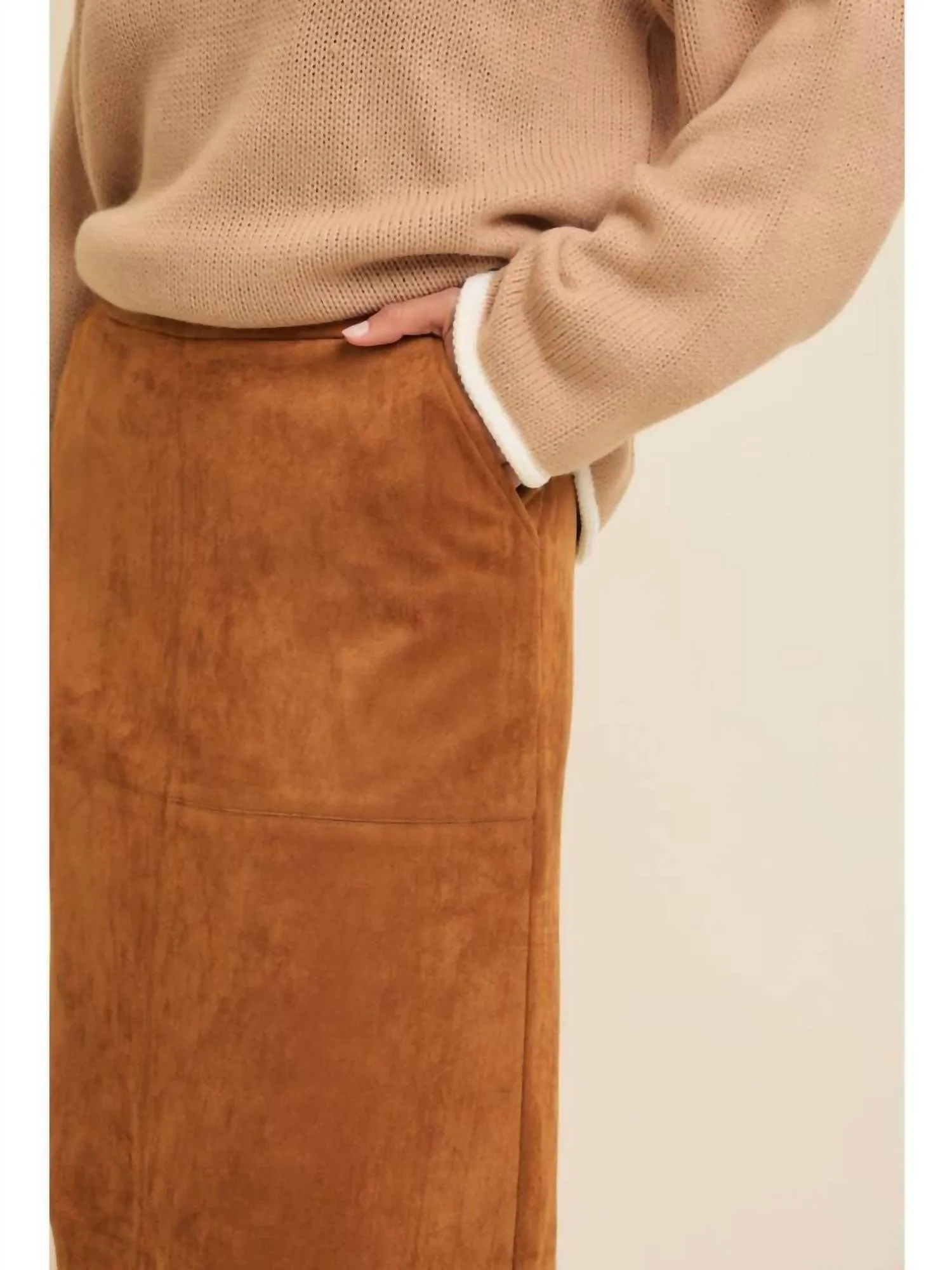 Jupe Midi Lost In The Night Caramel