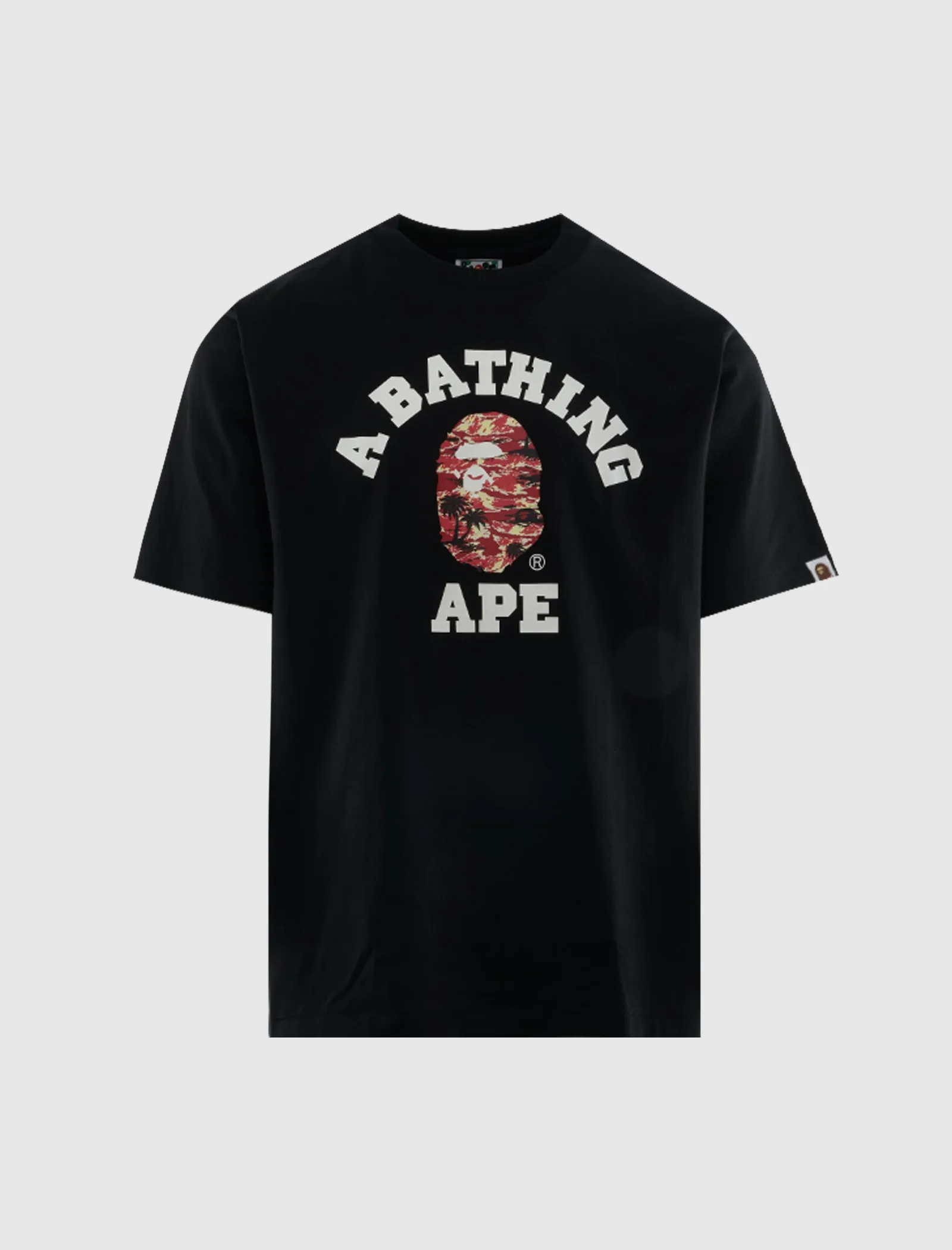 Palm Tree Camo College Tee Wicking Stone-Washed