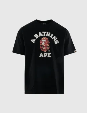 Palm Tree Camo College Tee Wicking Stone-Washed
