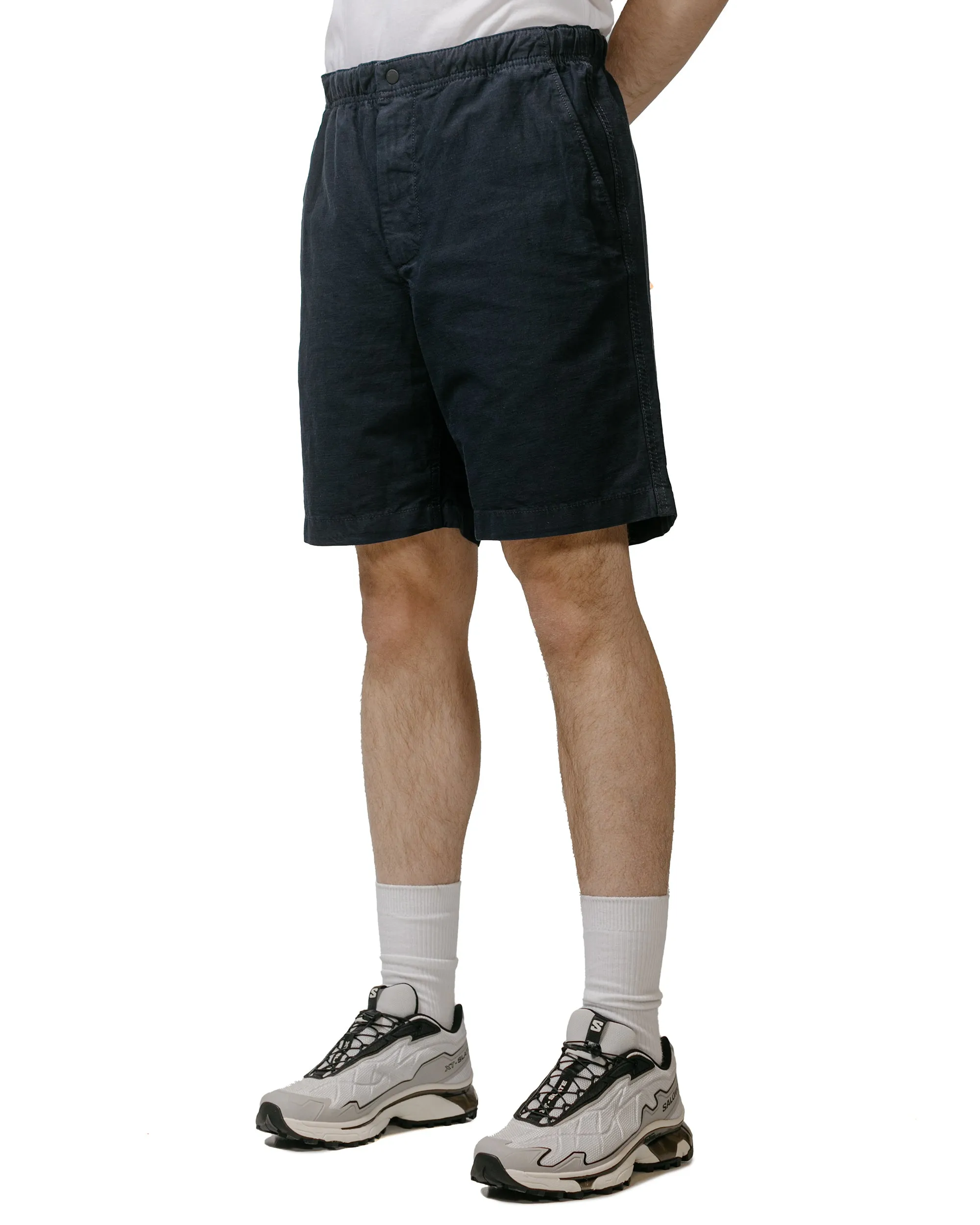 Norse Projects Ezra Relaxed Cotton Linen Short Dark Navy Anti-Fake Expense