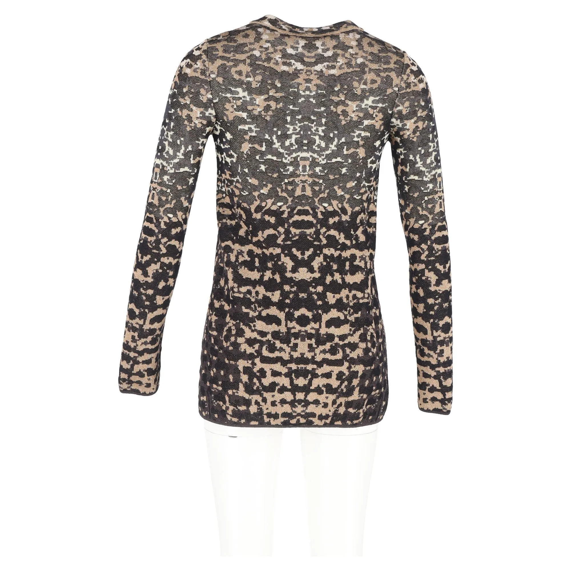 Cardigan imprimé M Missoni en coton noir et or