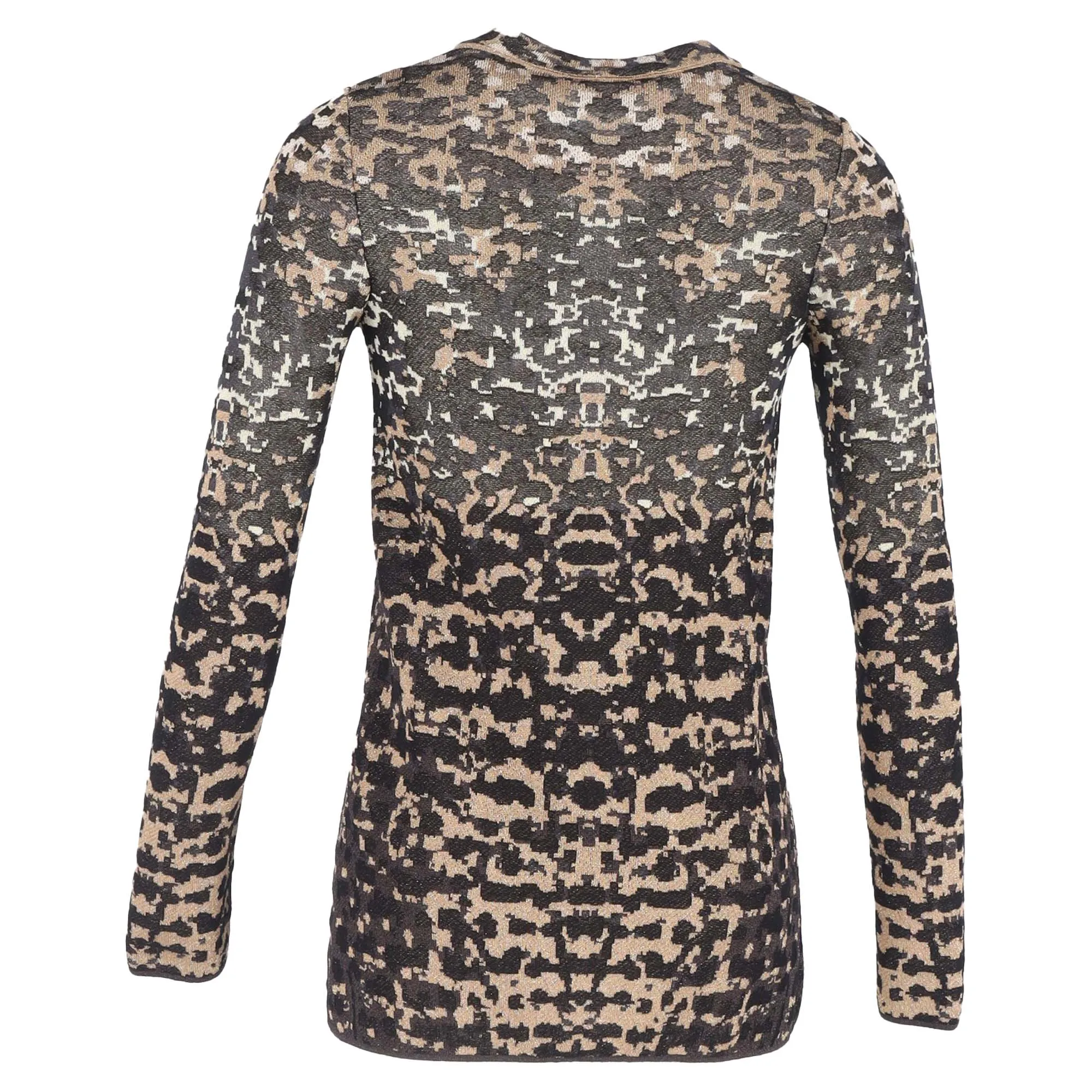 Cardigan imprimé M Missoni en coton noir et or
