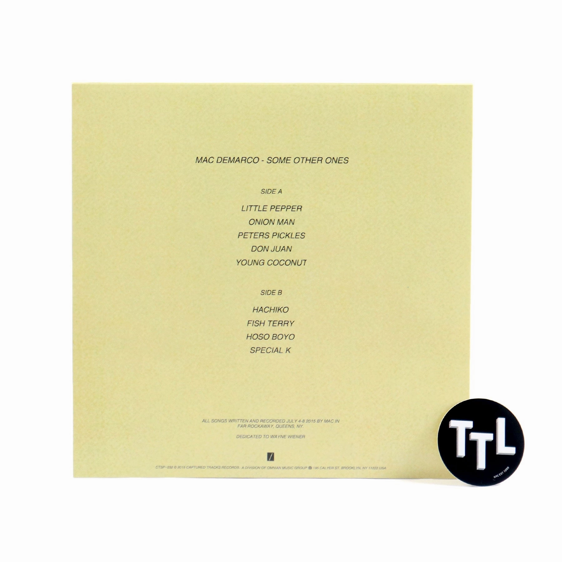 Mac DeMarco: Some Other Ones (Indie Exclusive Colored Vinyl) Vinyl 2LP