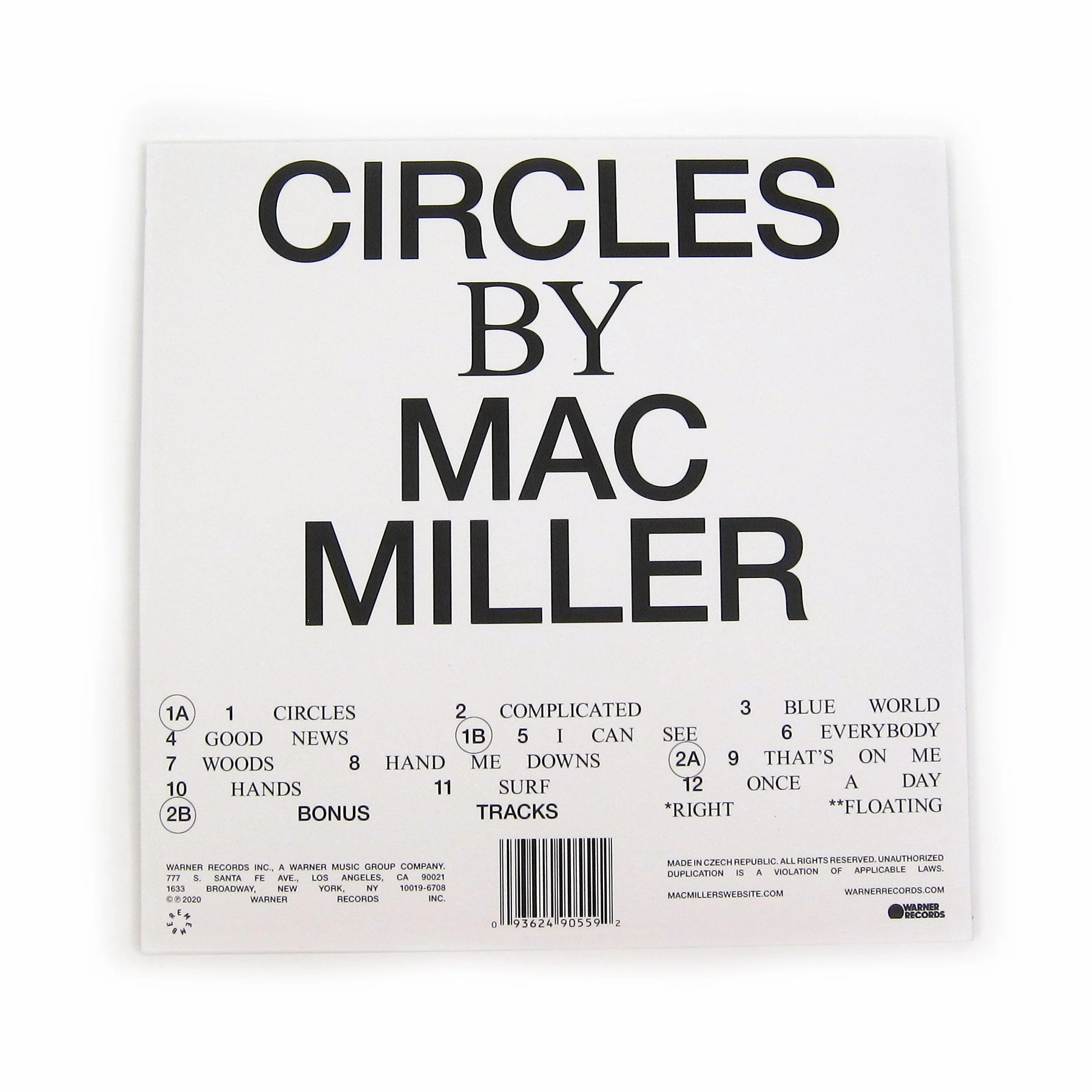 Mac Miller: Circles (Clear Colored Vinyl) Vinyl 2LP
