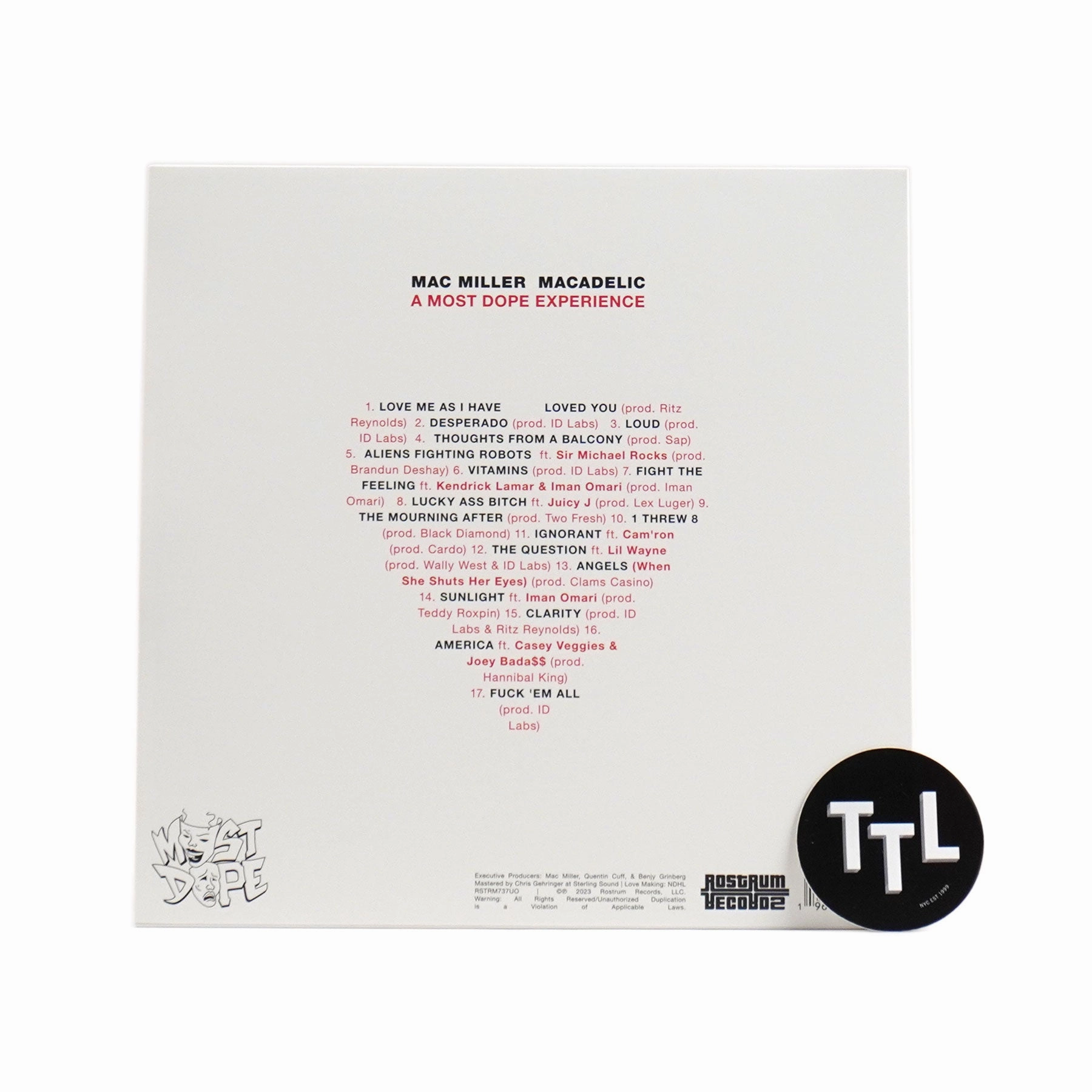 Mac Miller: Macadelic (White Colored Vinyl) Vinyl 2LP