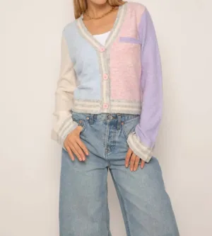Cardigan à motifs colorés Maia Varsity Multicolore
