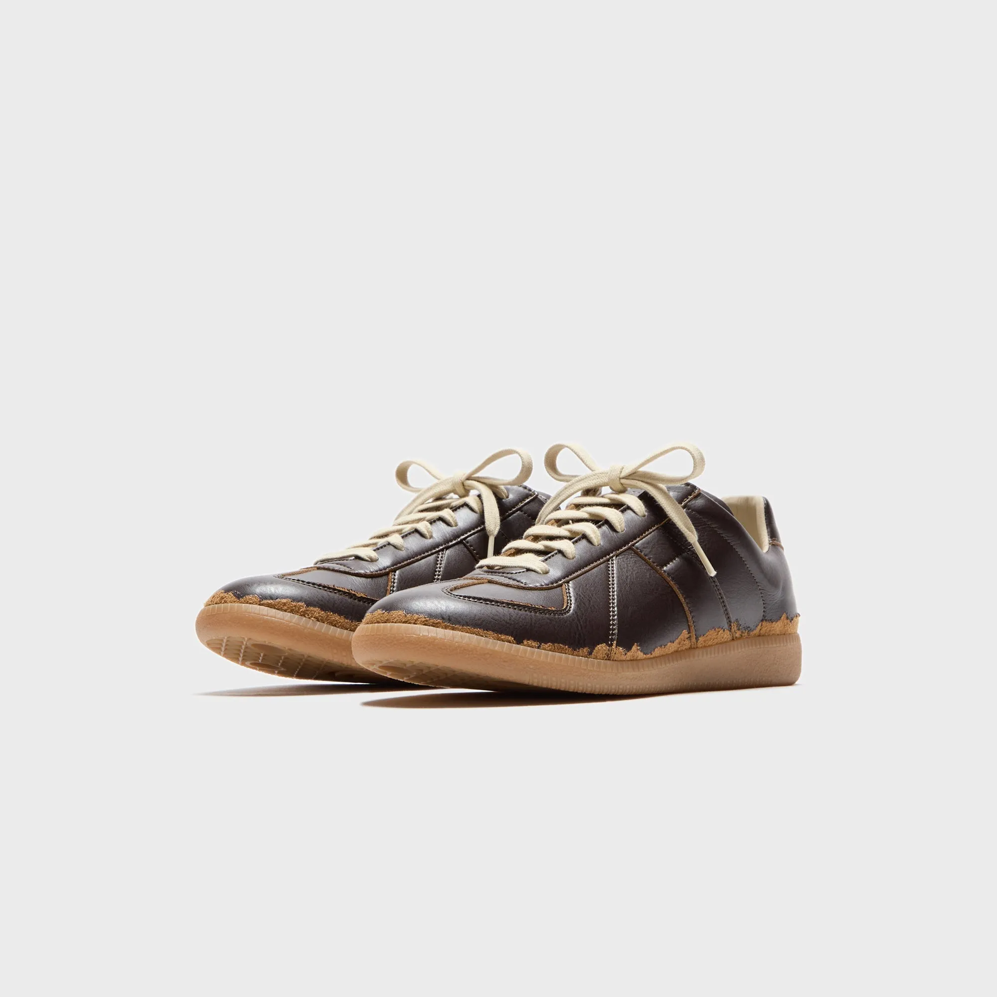 Adjustable Soles Athletic Heels Maison Margiela Replica Sneaker - Dark Brown / Camel