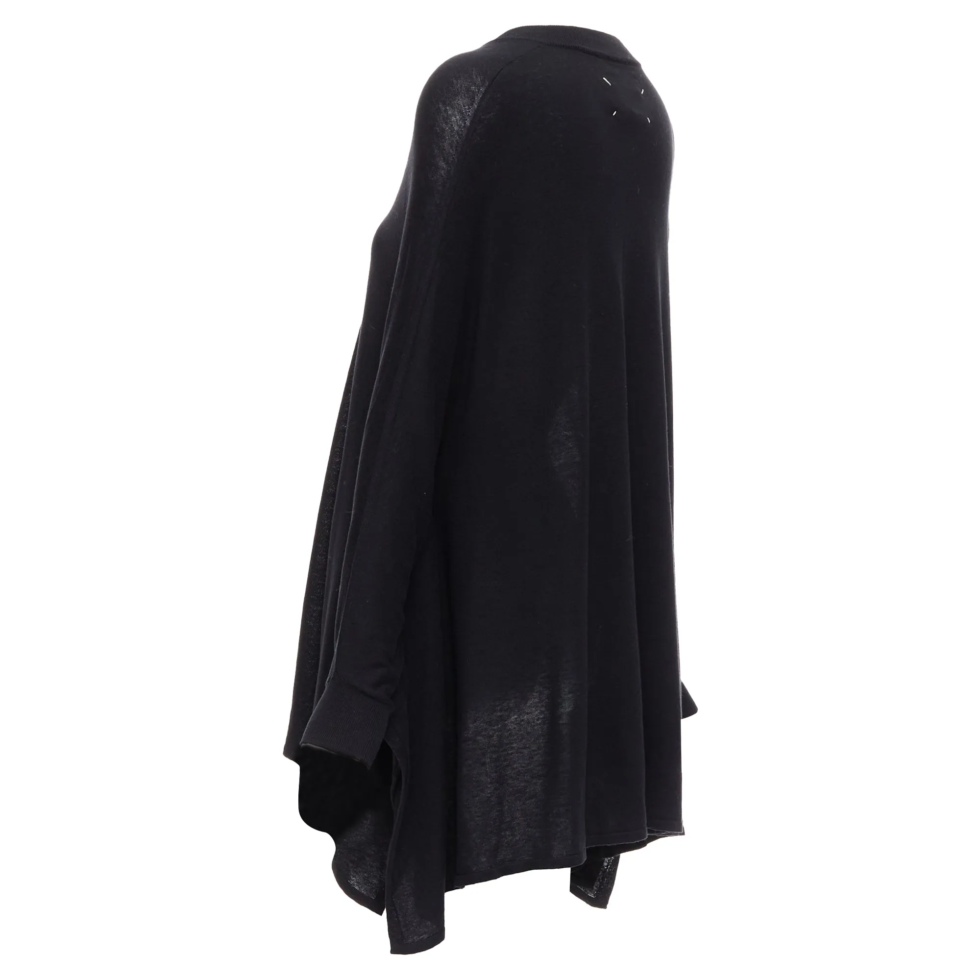 Pullover en soie et lin à emmanchure chauve-souris Maison Margiela