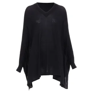 Pullover en soie et lin à emmanchure chauve-souris Maison Margiela