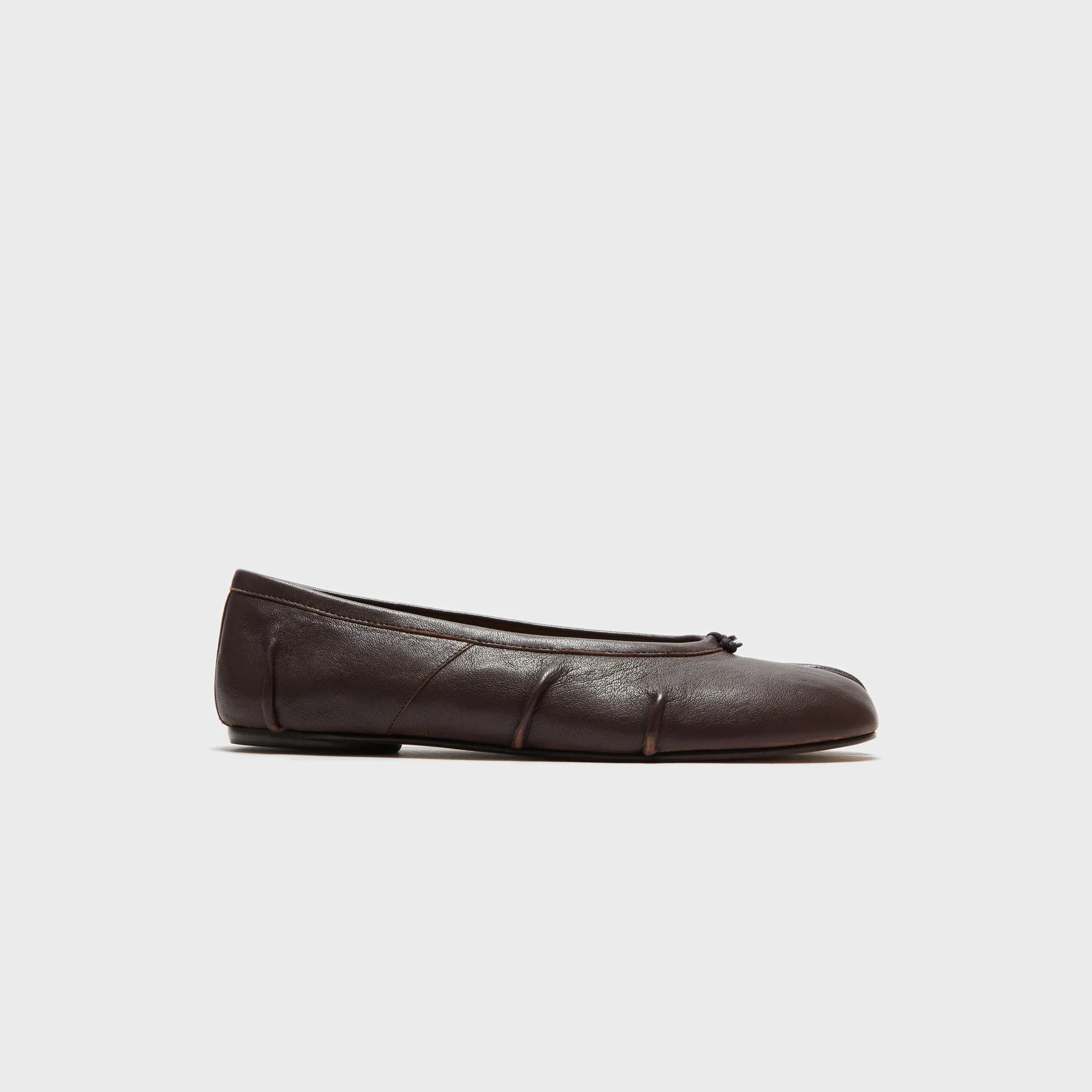 Open Design Comfortable Lining Material Shoe Maison Margiela Tabi Ballerina - Moka