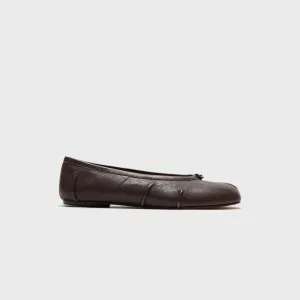 Open Design Comfortable Lining Material Shoe Maison Margiela Tabi Ballerina - Moka