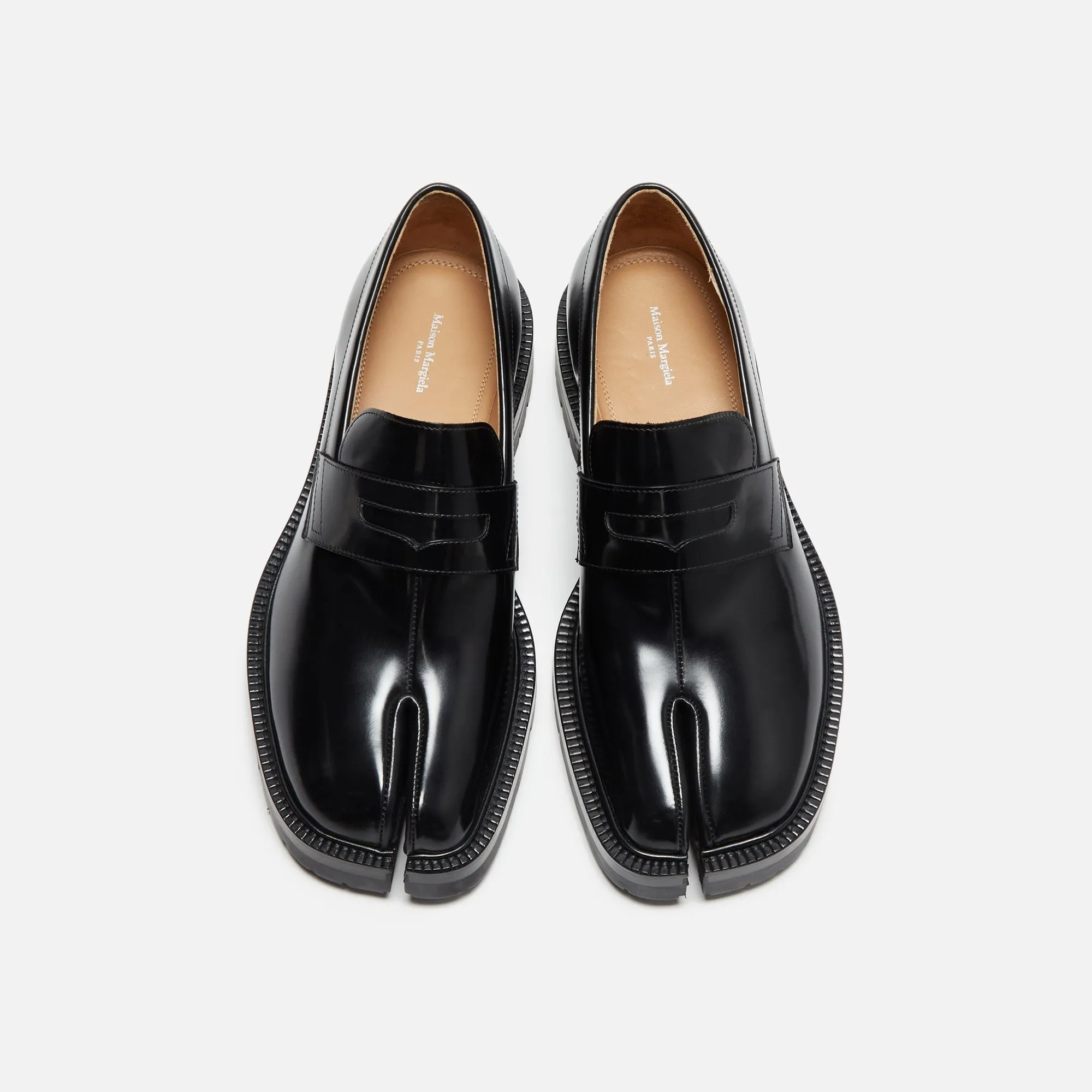 Lace Edge Anti-Slip Block Maison Margiela Tabi County Loafer - Black