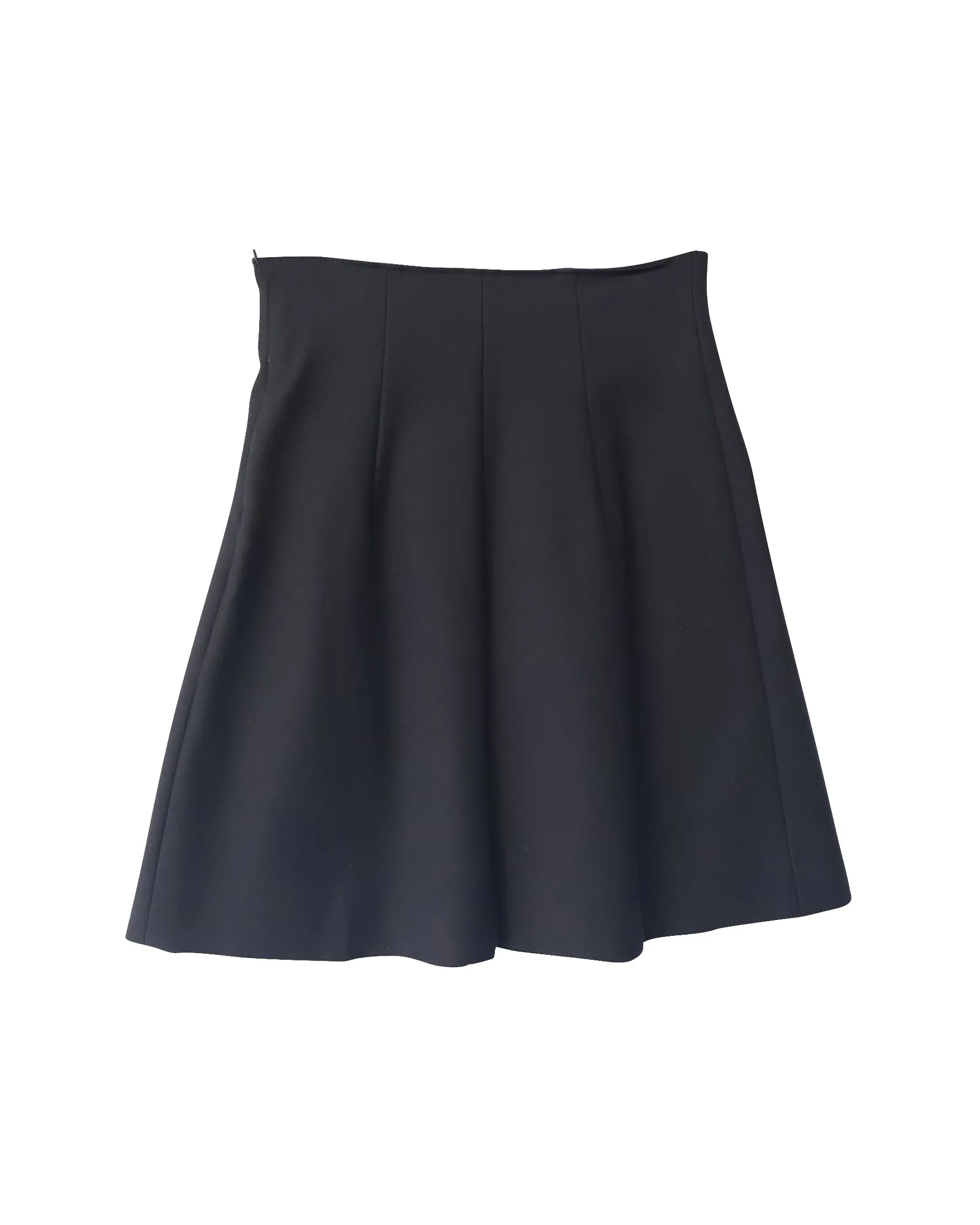 Jupe plissée à boutons apparents Maje en coton noir