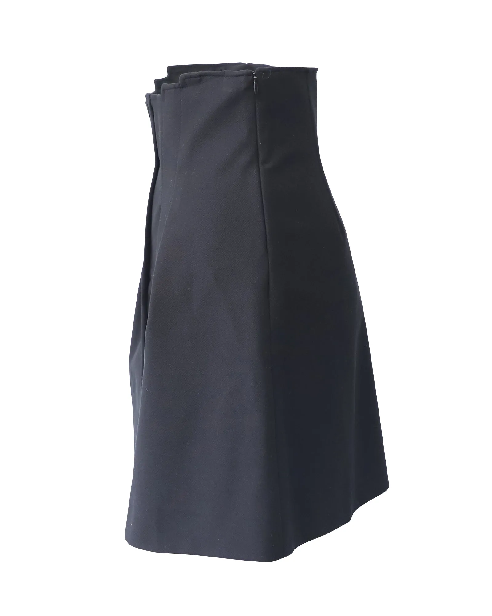 Jupe plissée à boutons apparents Maje en coton noir