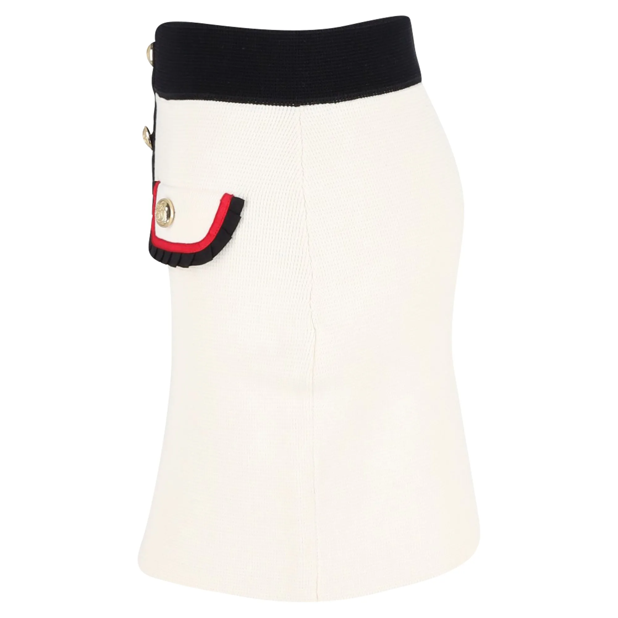 Maje Jerome Mini en maille boutonnée écru en coton blanc