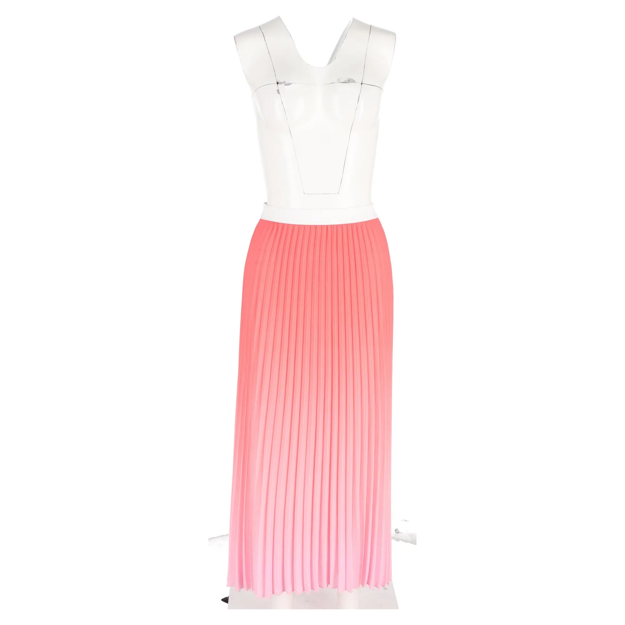 Maje Jonaelle Jupe Mi-longue Plissée en Polyester Rose