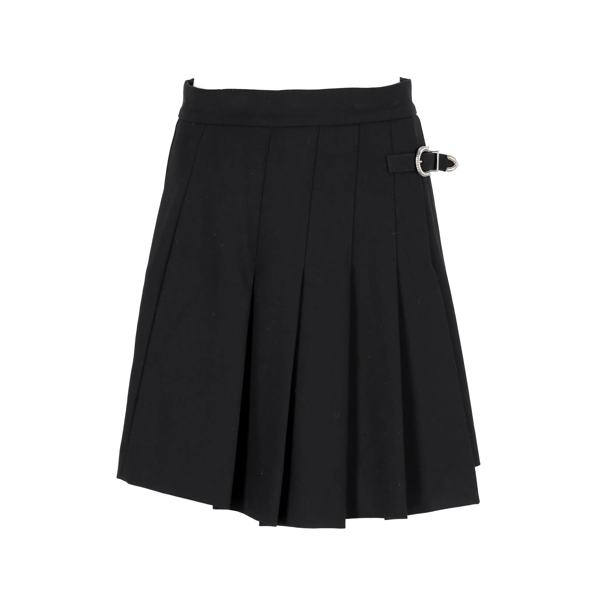 Jupe plissée mini asymétrique Maje en laine noire