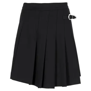 Jupe plissée mini asymétrique Maje en laine noire
