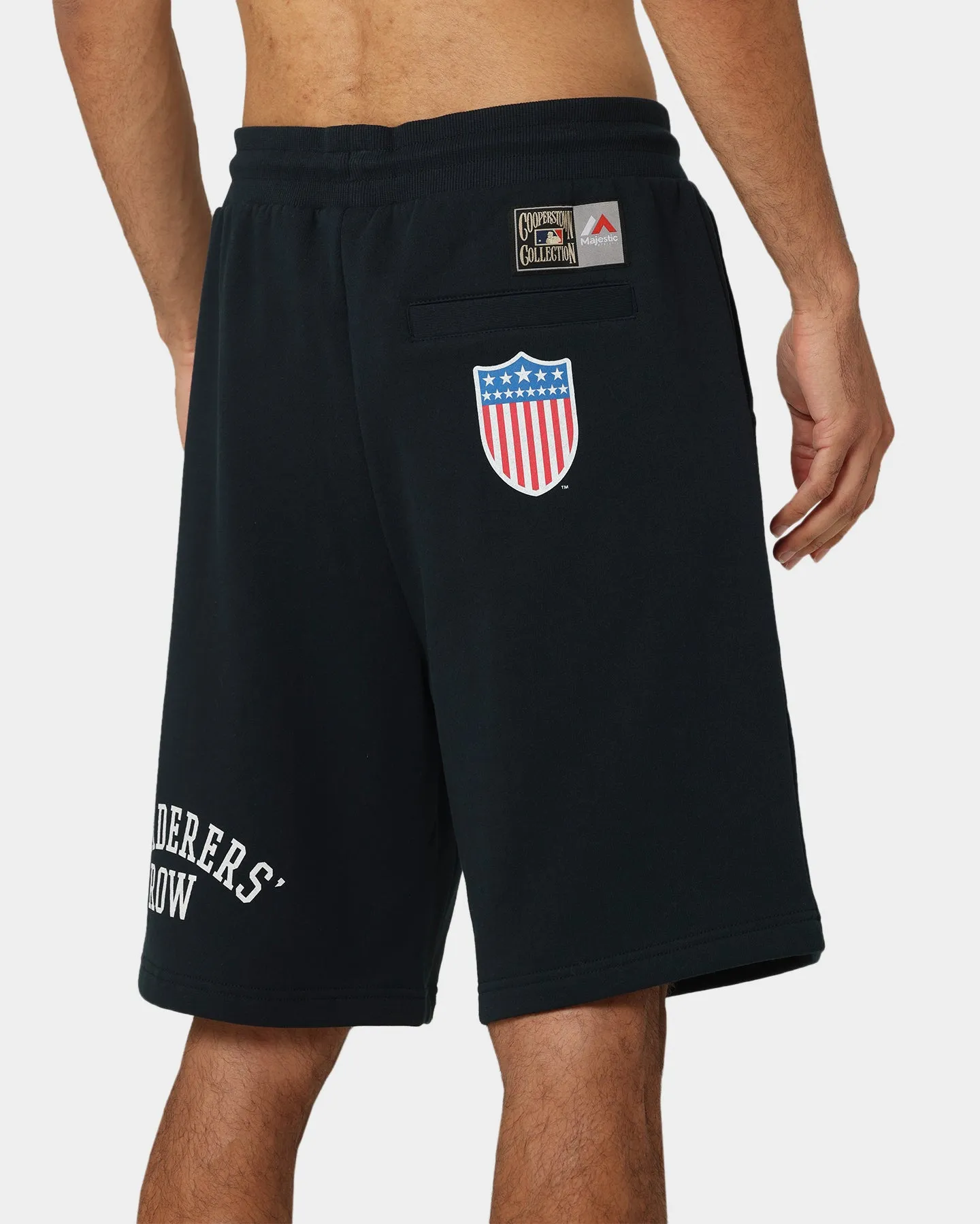 Majestic Athletic New York Yankees Shorts en polaire avec patch imprimé gonflé Bleu marine