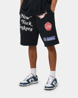 Majestic Athletic New York Yankees Shorts en polaire avec patch imprimé gonflé Bleu marine