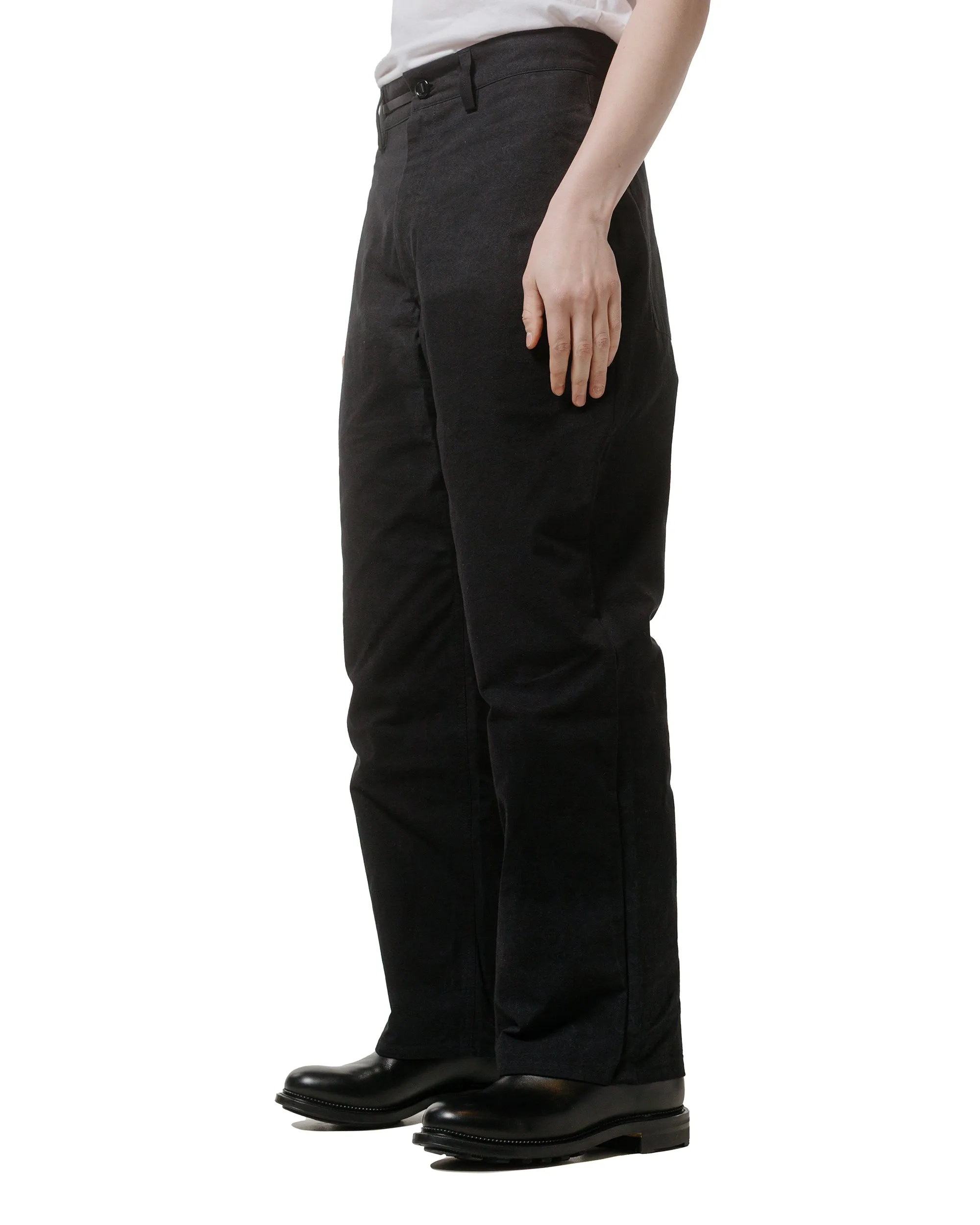 Good Fitting Style Man-Tle R0P4 Wide Pants Black Wax